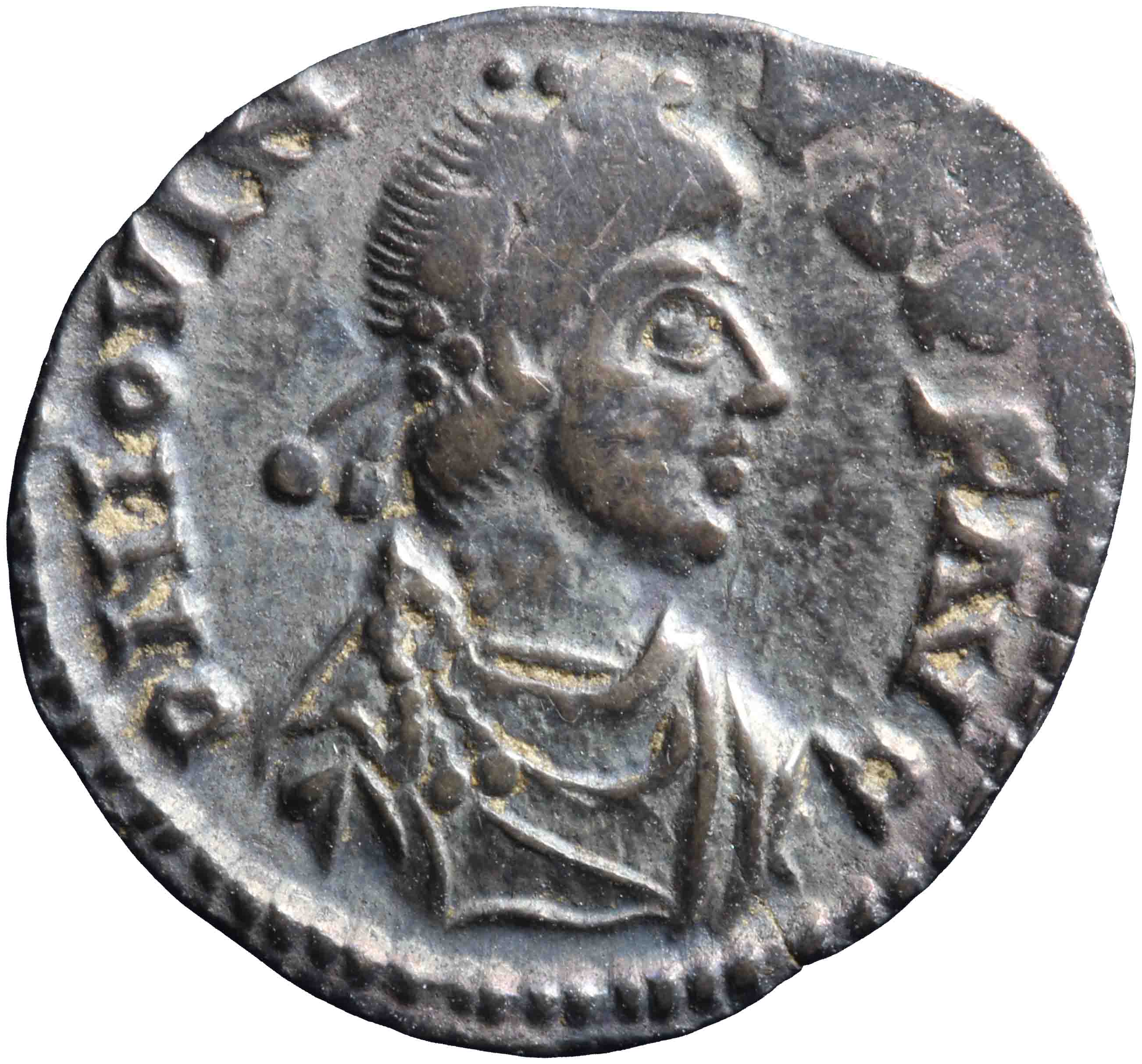 Afbeelding van de voorzijde. siliqua. Inventarisnummer:RO-12860