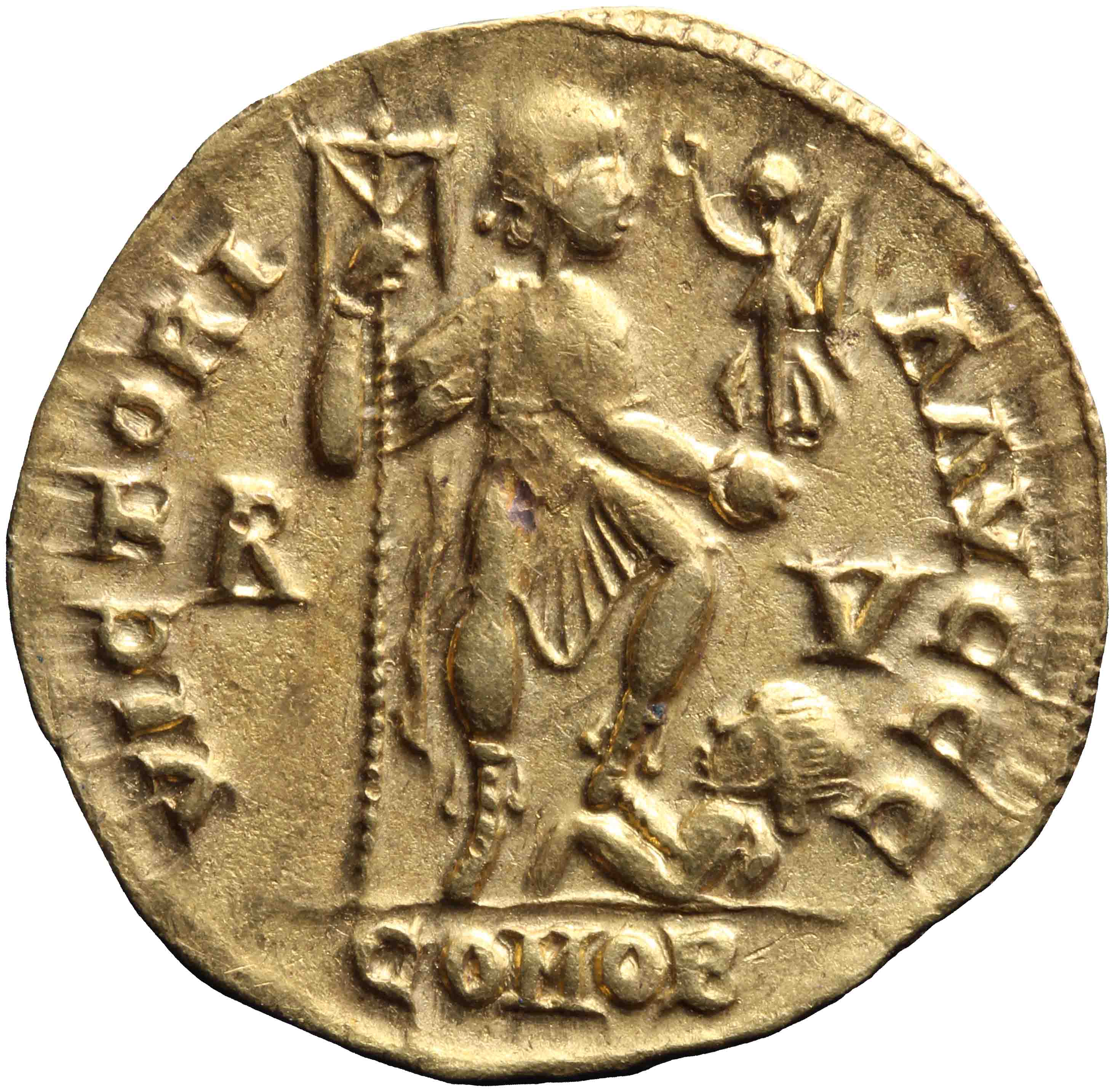 Afbeelding van de keerzijde. solidus. Inventarisnummer:RO-12868
