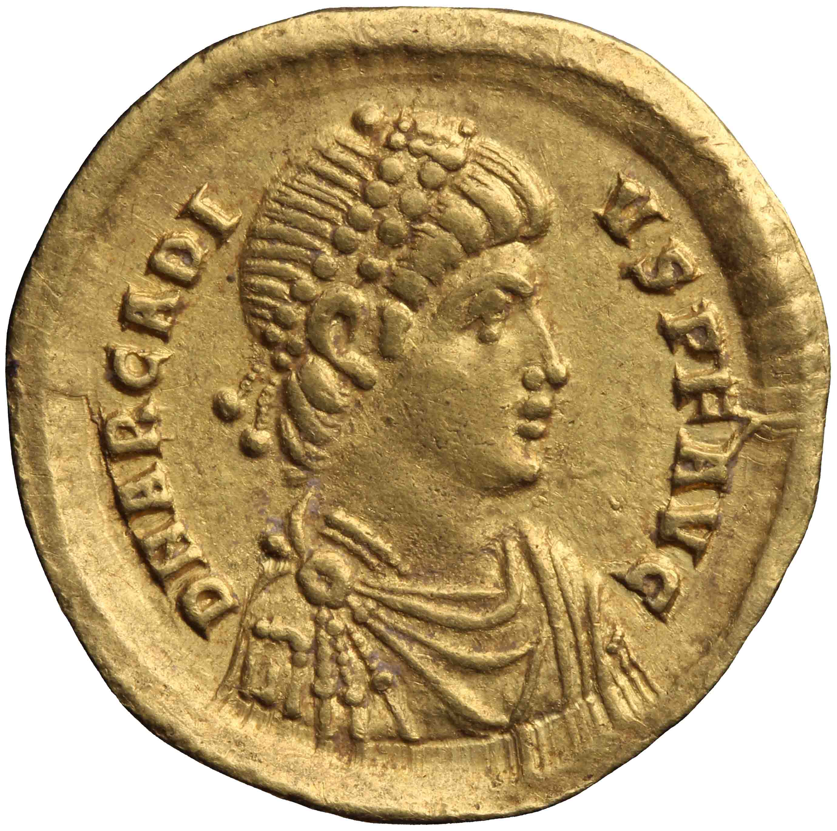 Afbeelding van de voorzijde. solidus. Inventarisnummer:RO-12904
