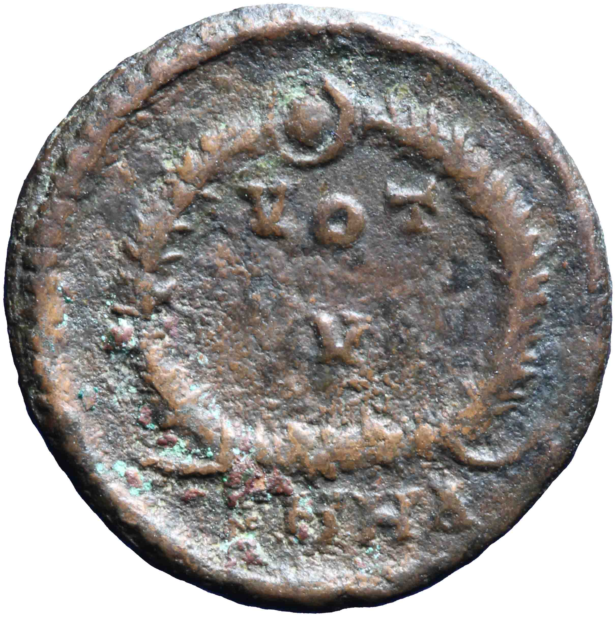 Image of the reverse. AE4. Inventory number:RO-12978
