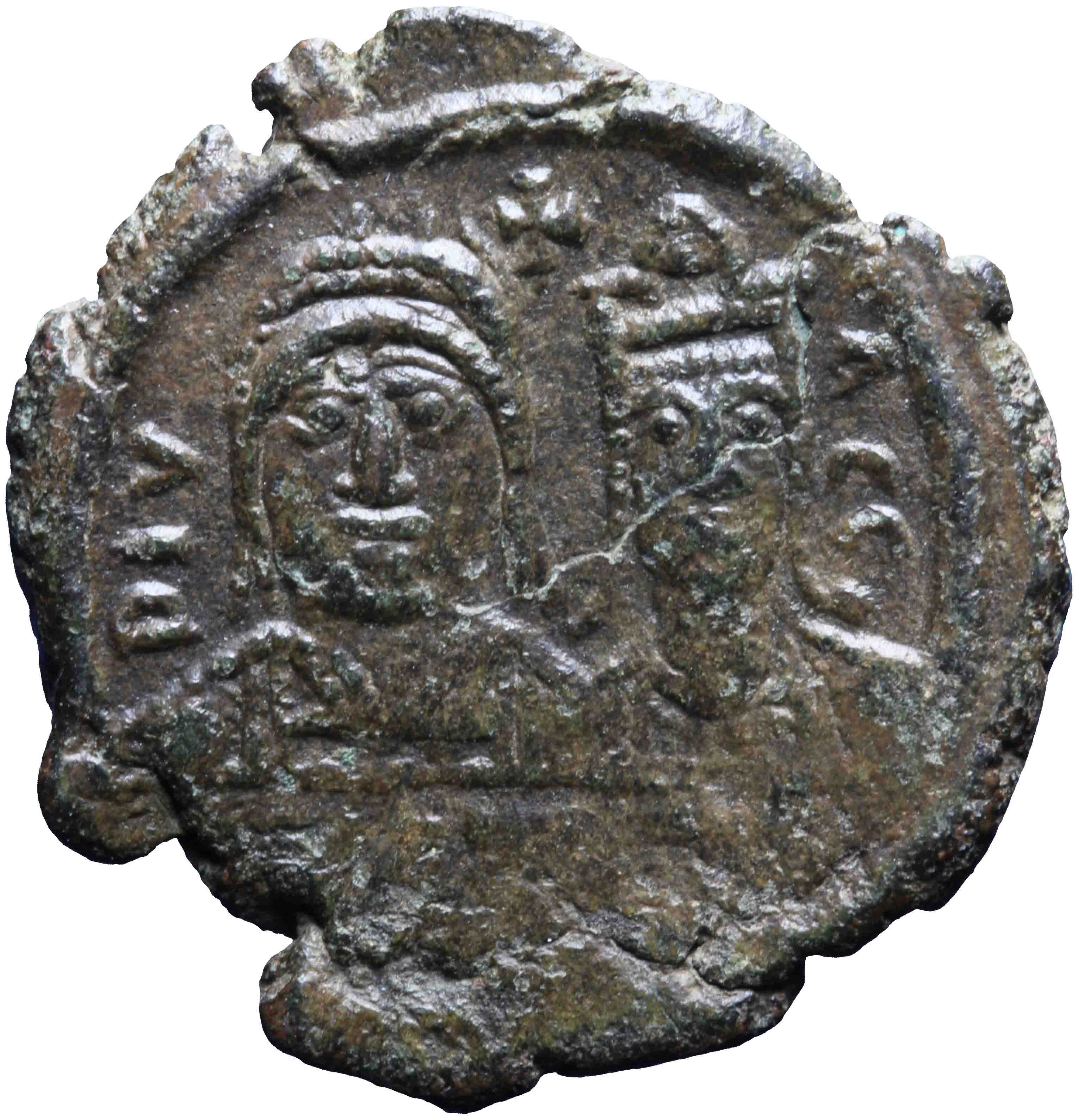 Afbeelding van de voorzijde. decanummium. Inventarisnummer:RO-13358