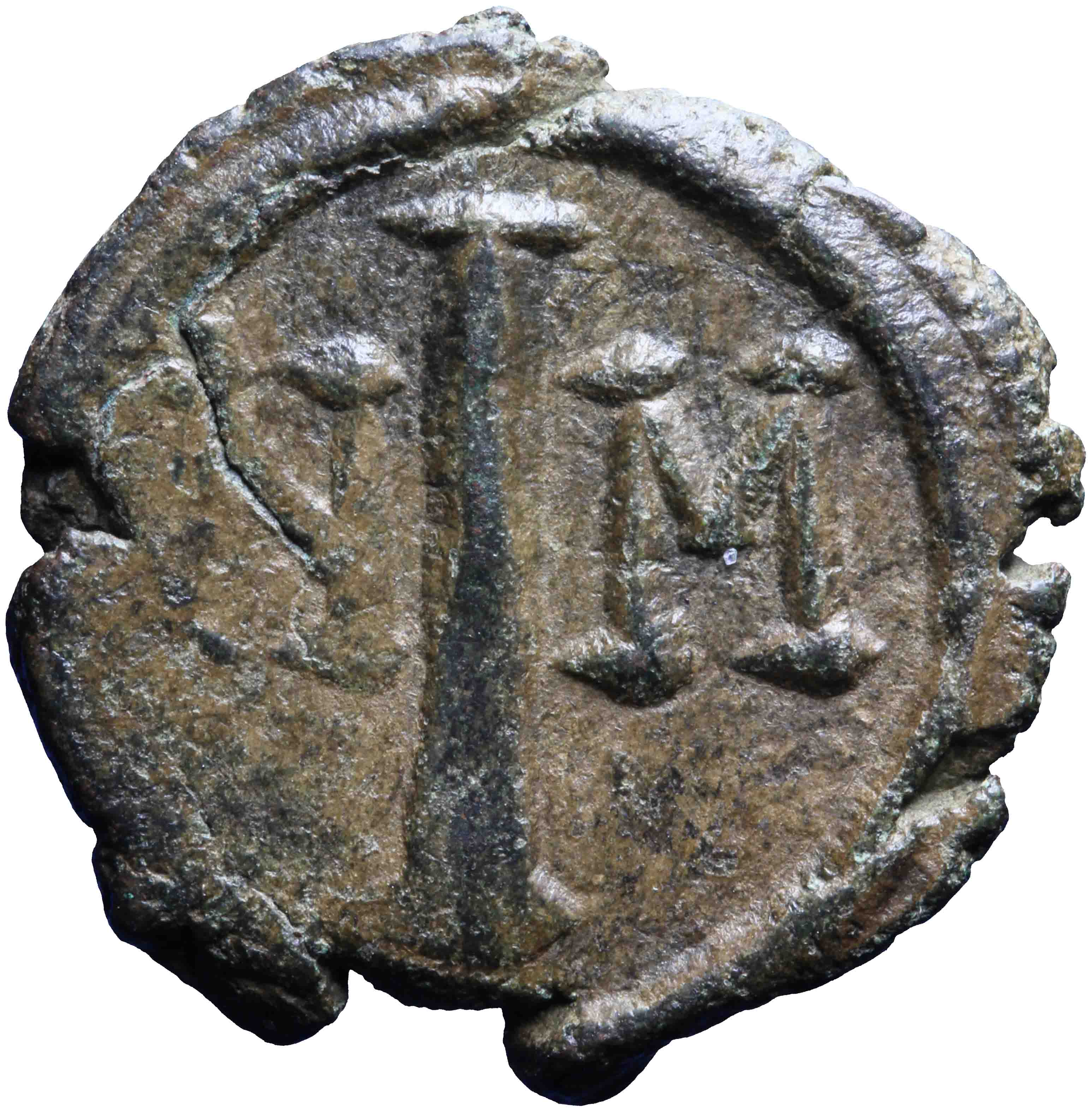 Afbeelding van de keerzijde. decanummium. Inventarisnummer:RO-13358