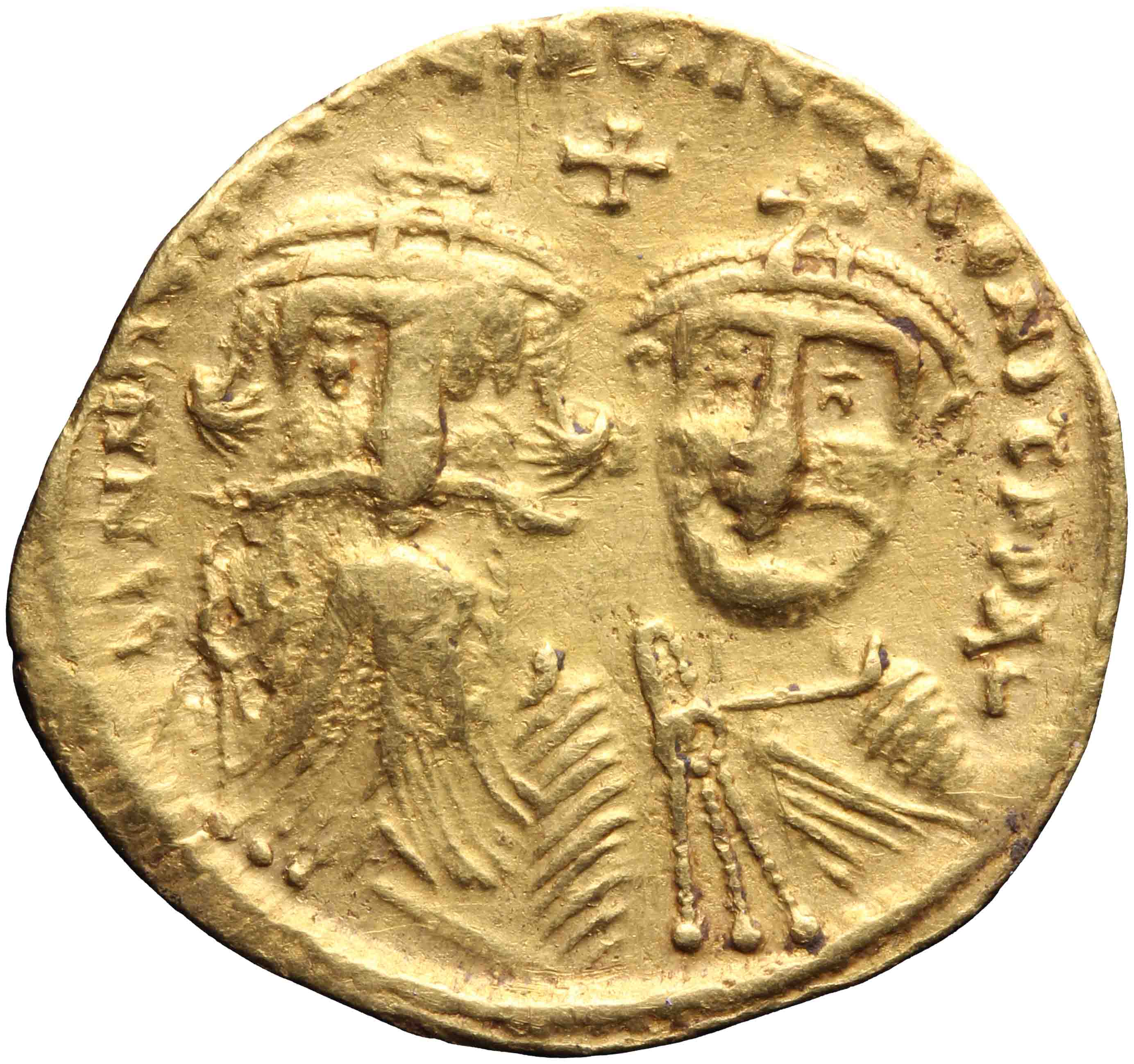 Afbeelding van de voorzijde. solidus. Inventarisnummer:RO-13509