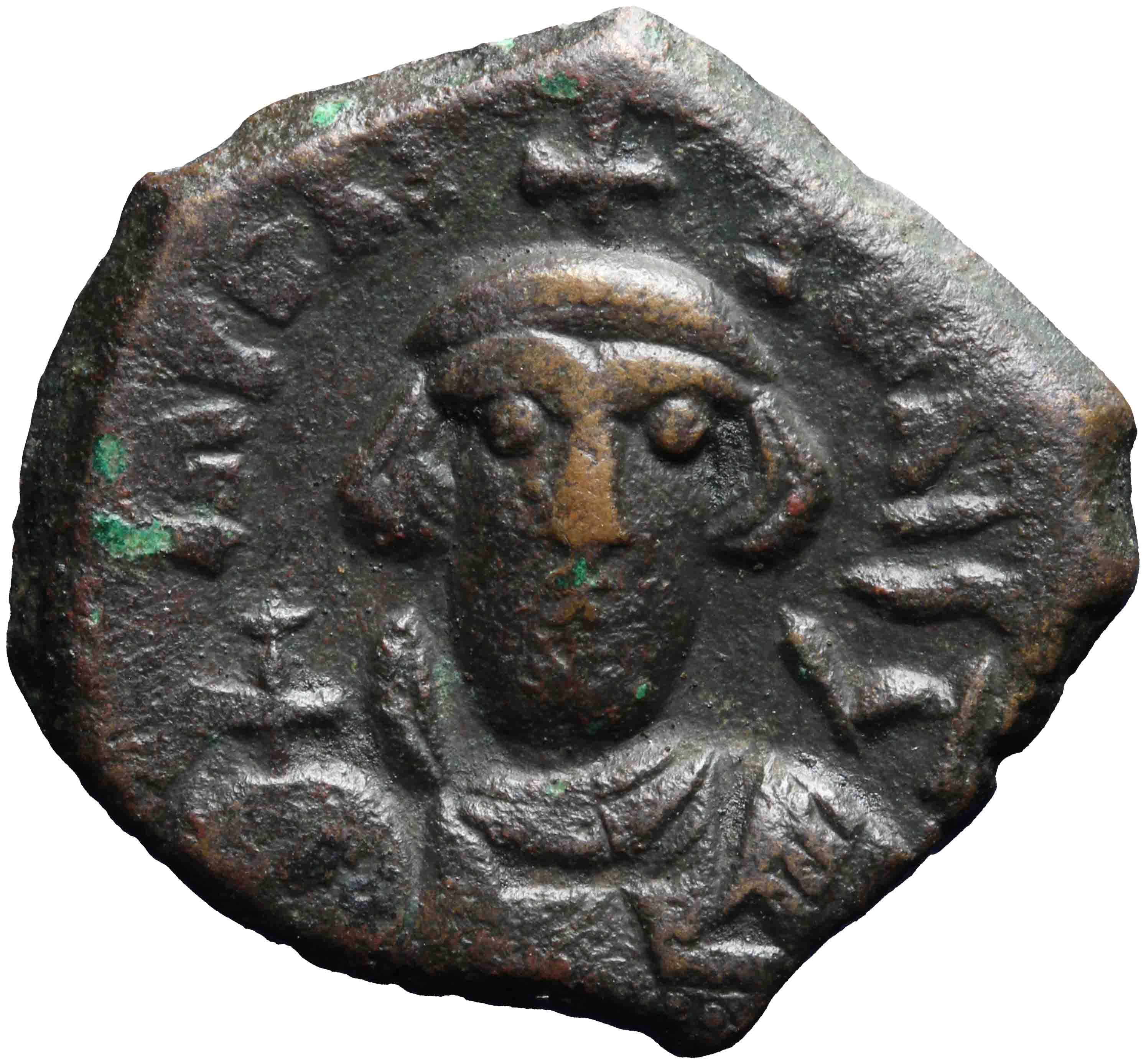Afbeelding van de voorzijde. follis. Inventarisnummer:RO-13645