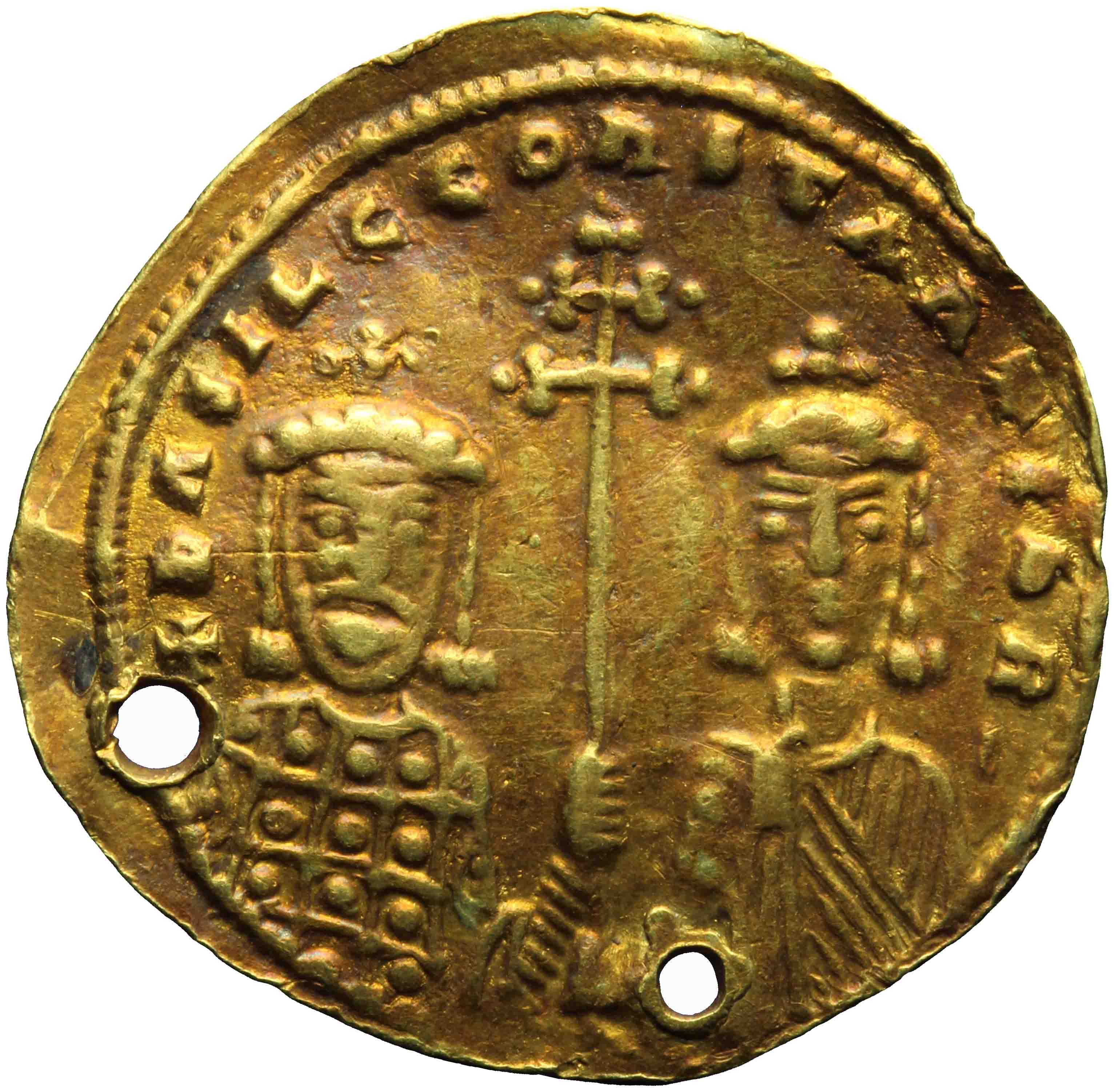 Afbeelding van de keerzijde. histamenon nomisma. Inventarisnummer:RO-13785