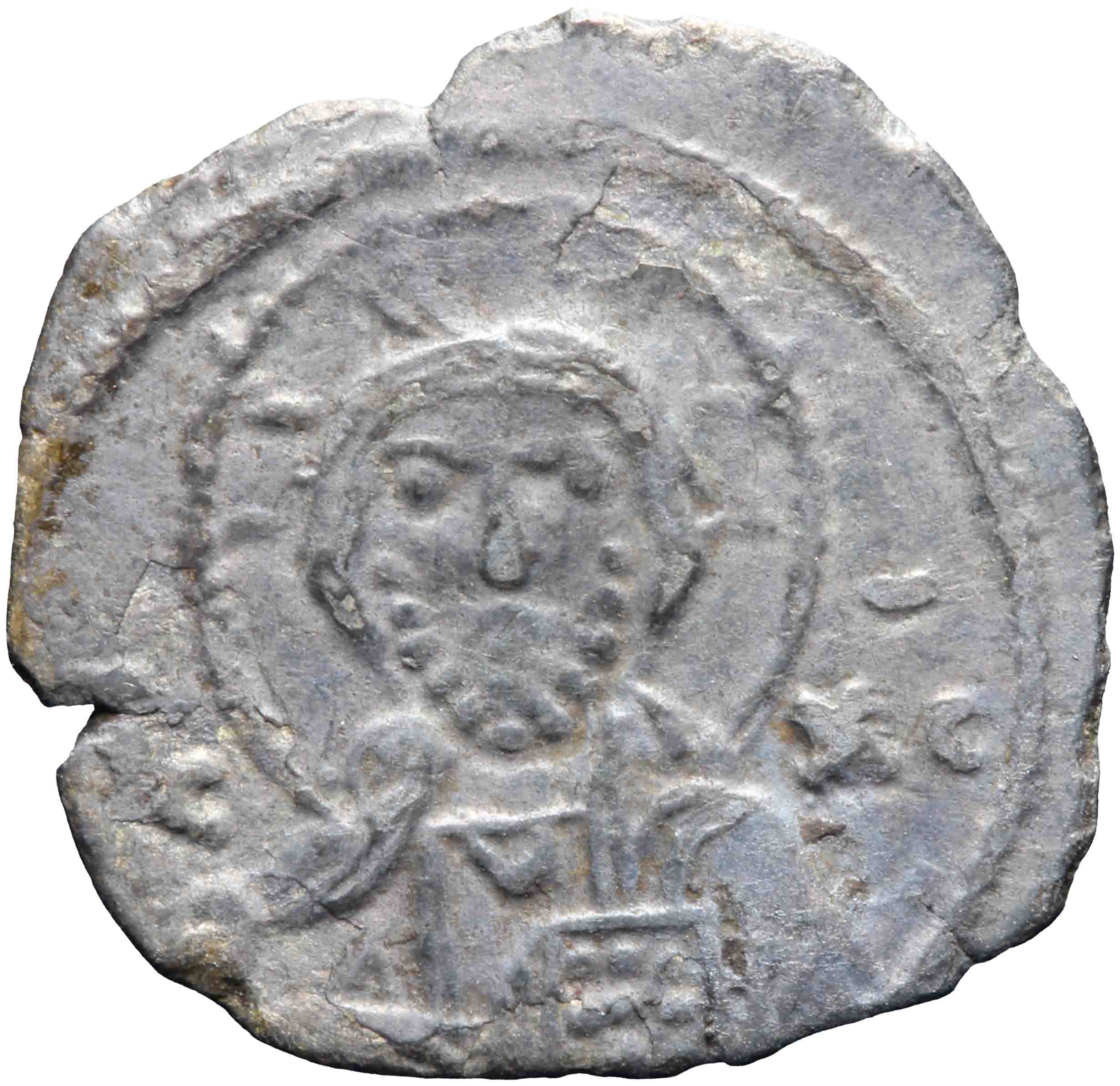 Afbeelding van de voorzijde. 1/3 miliaresion. Inventarisnummer:RO-13842