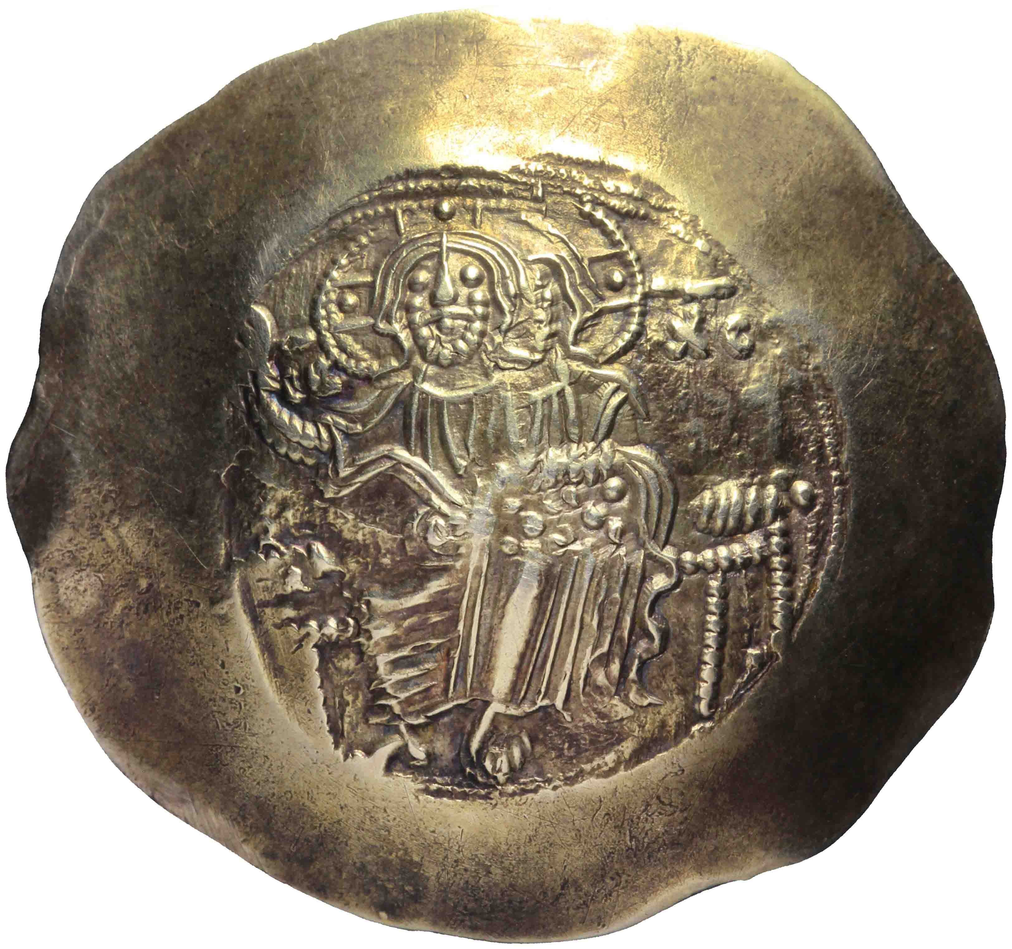 Image of the obverse. aspron trachy. Inventory number:RO-13874