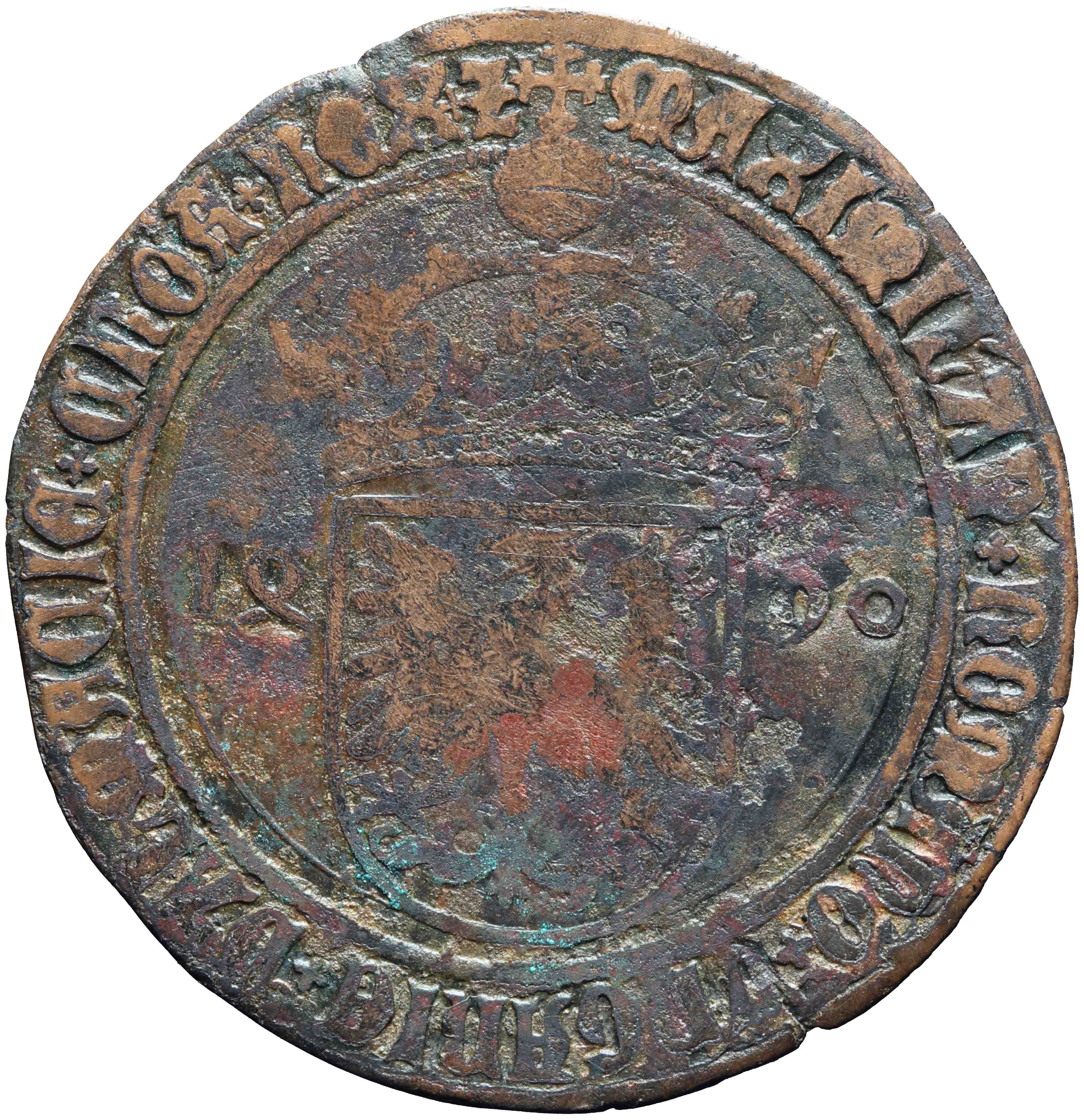 Afbeelding van de voorzijde. rekenpenning. Inventarisnummer:RP-00248