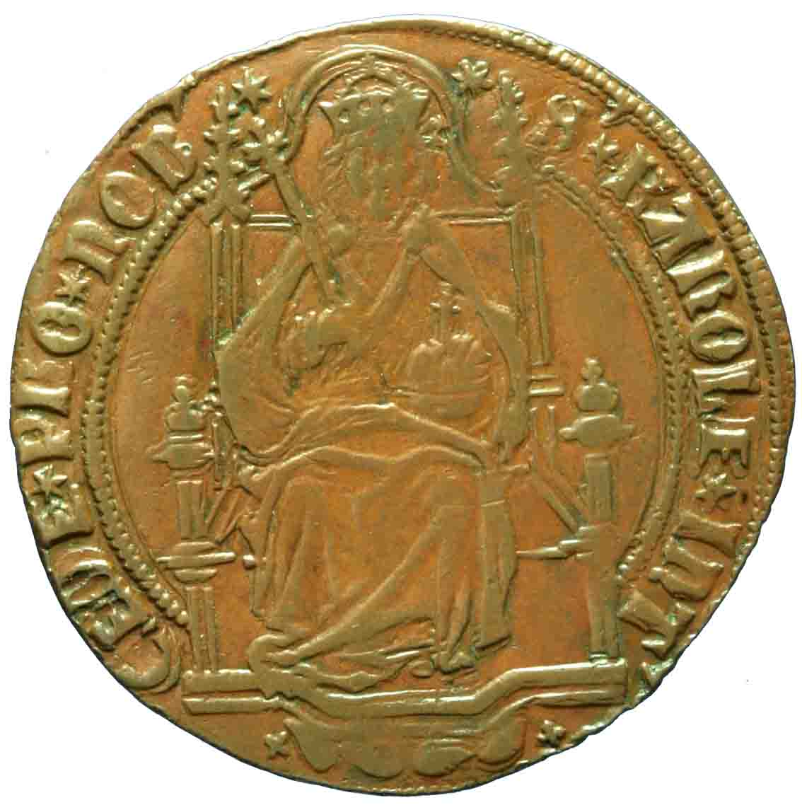 Afbeelding van de voorzijde. rekenpenning. Inventarisnummer:RP-00287