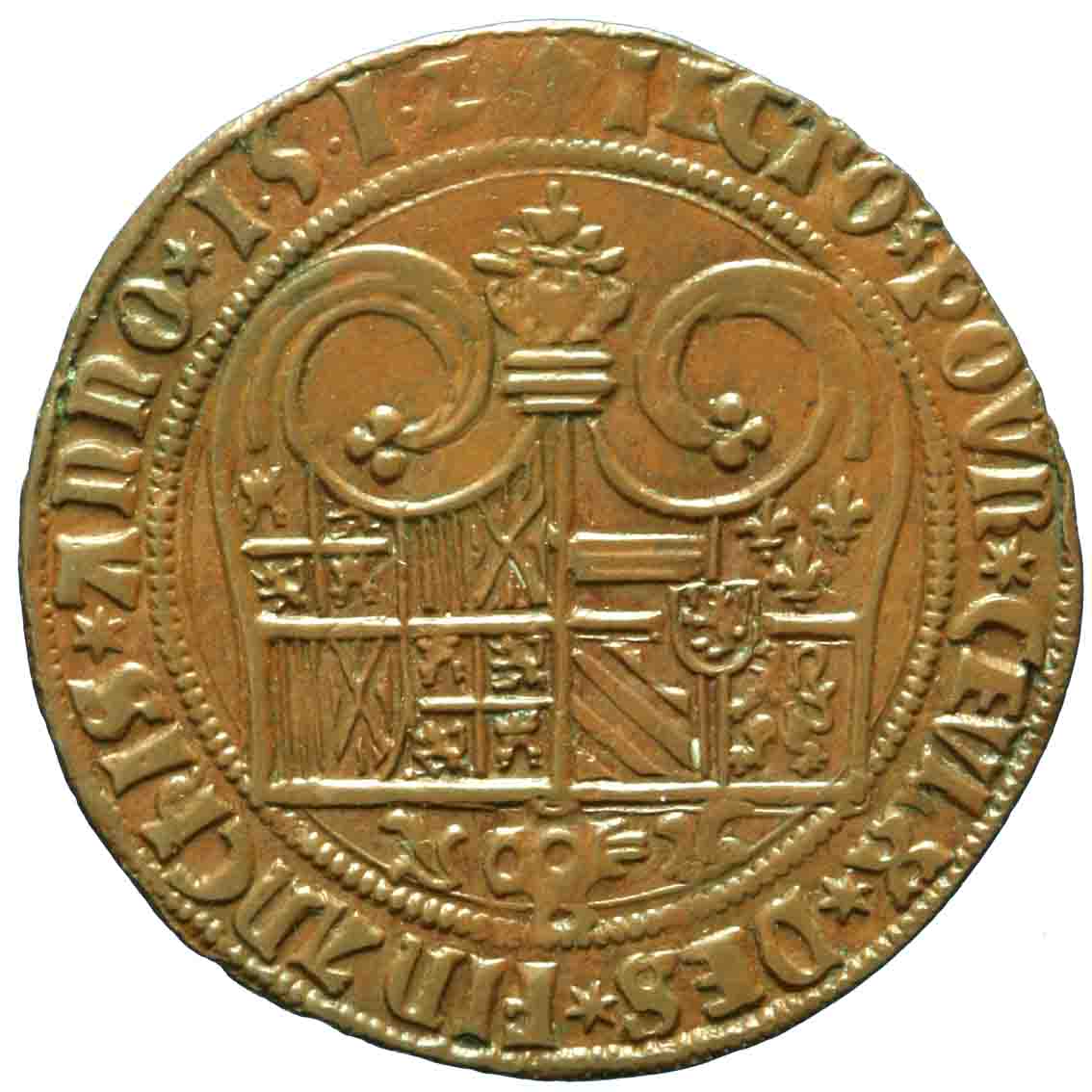 Afbeelding van de keerzijde. rekenpenning. Inventarisnummer:RP-00287