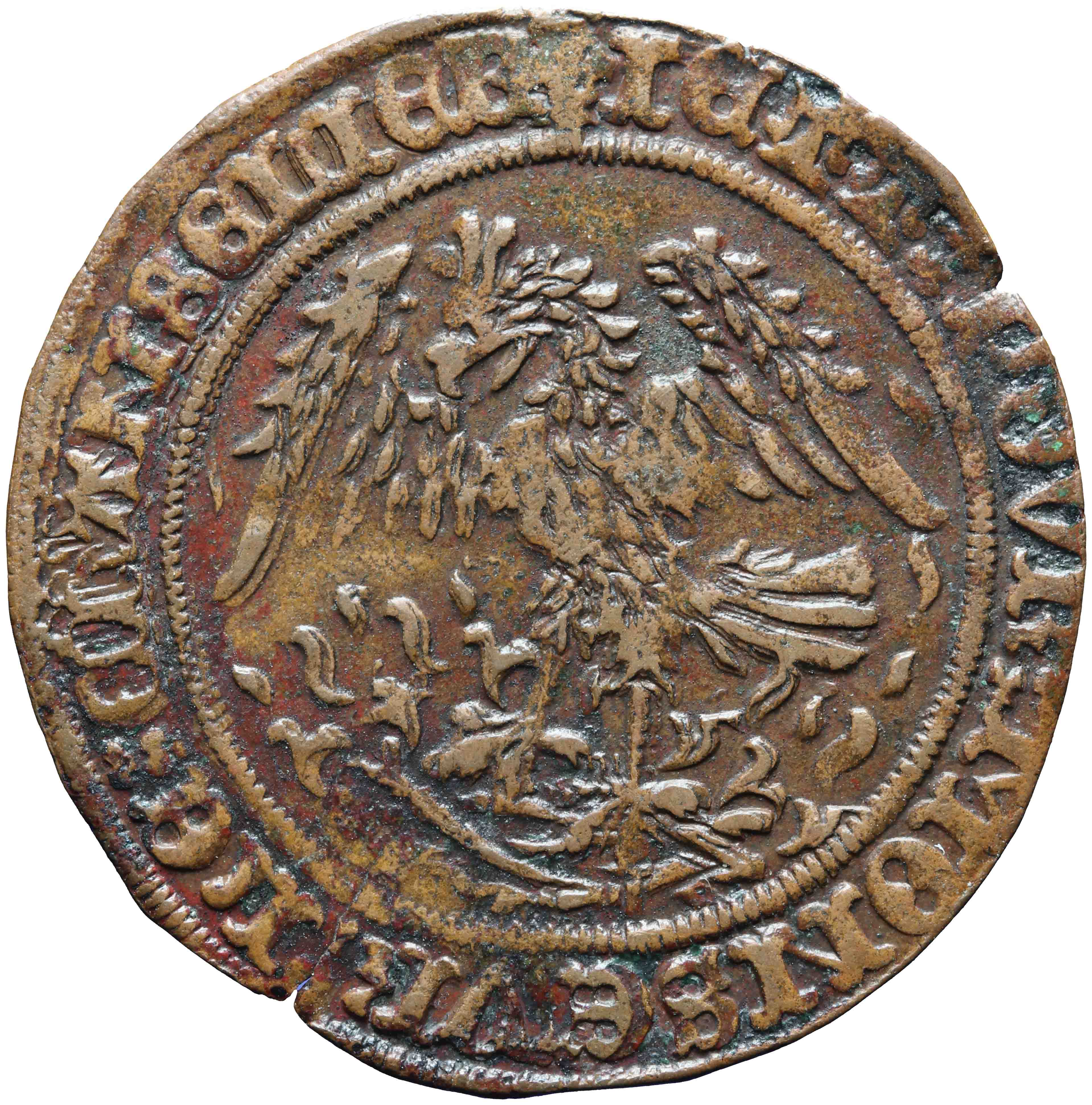 Afbeelding van de keerzijde. rekenpenning. Inventarisnummer:RP-00295