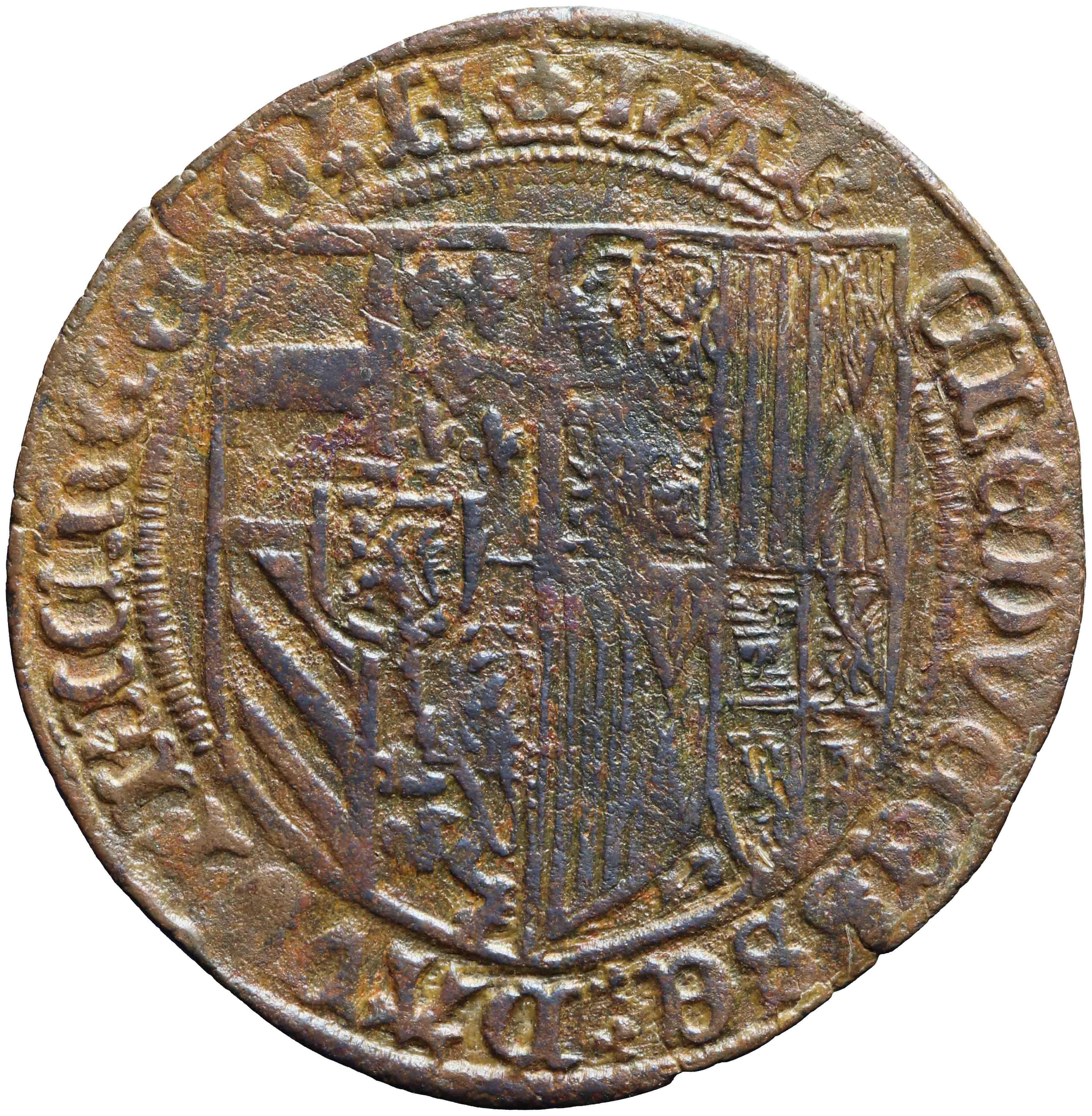 Afbeelding van de keerzijde. rekenpenning. Inventarisnummer:RP-00372