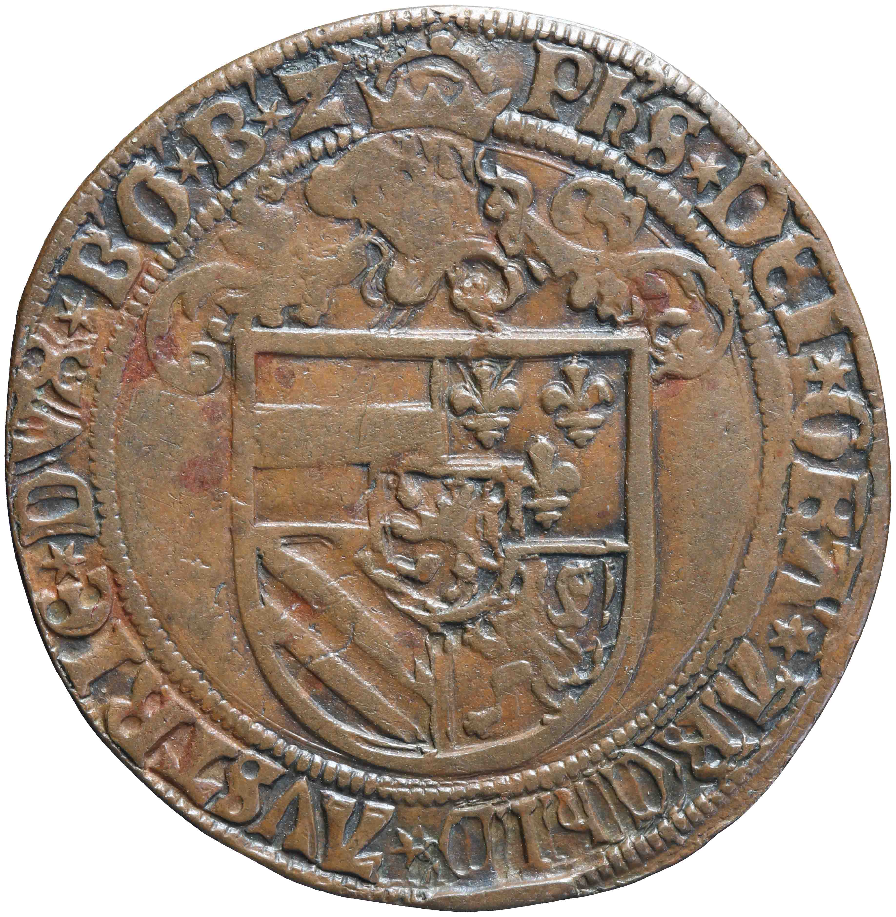 Afbeelding van de voorzijde. rekenpenning. Inventarisnummer:RP-00374