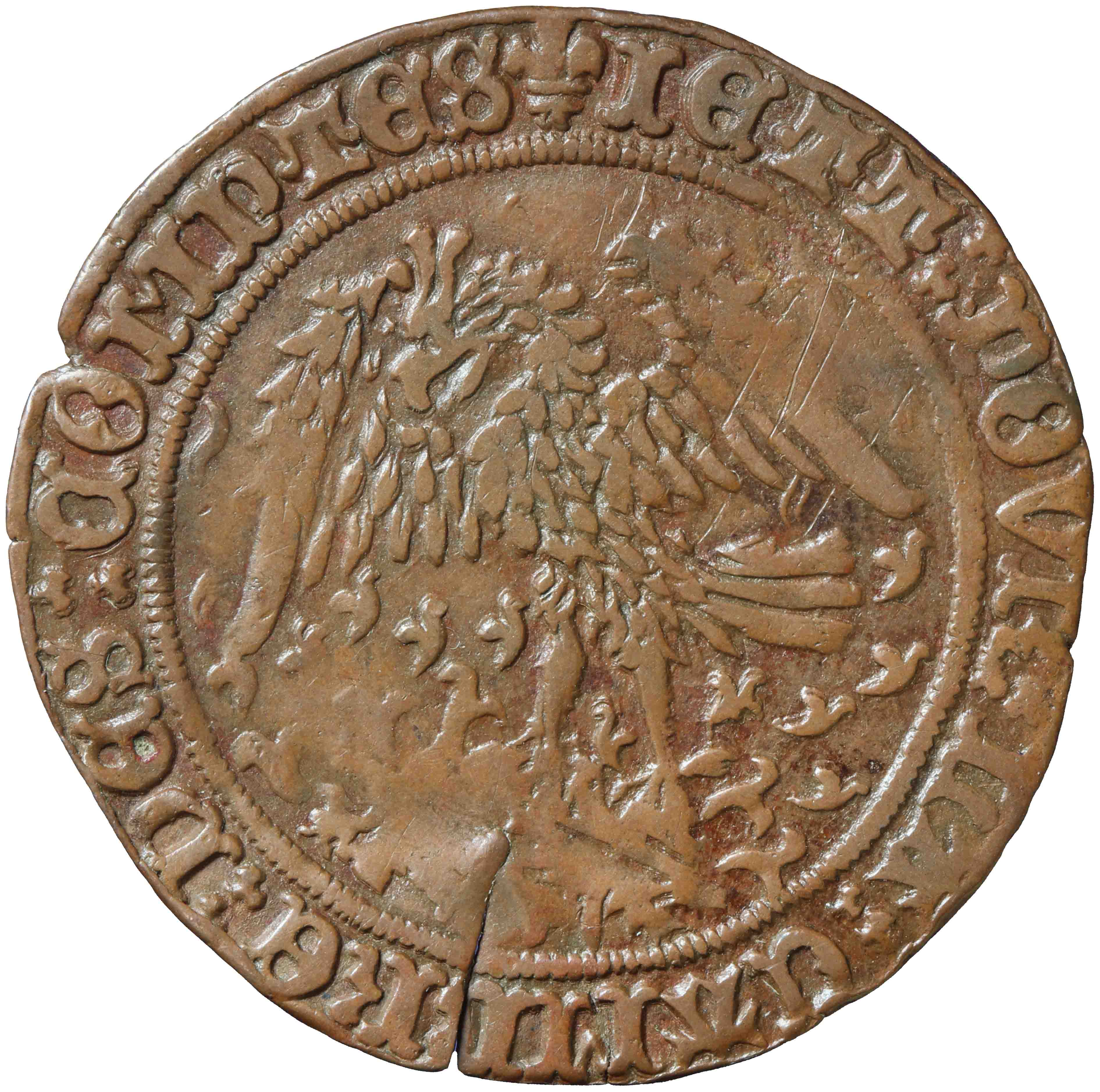 Afbeelding van de keerzijde. rekenpenning. Inventarisnummer:RP-00392