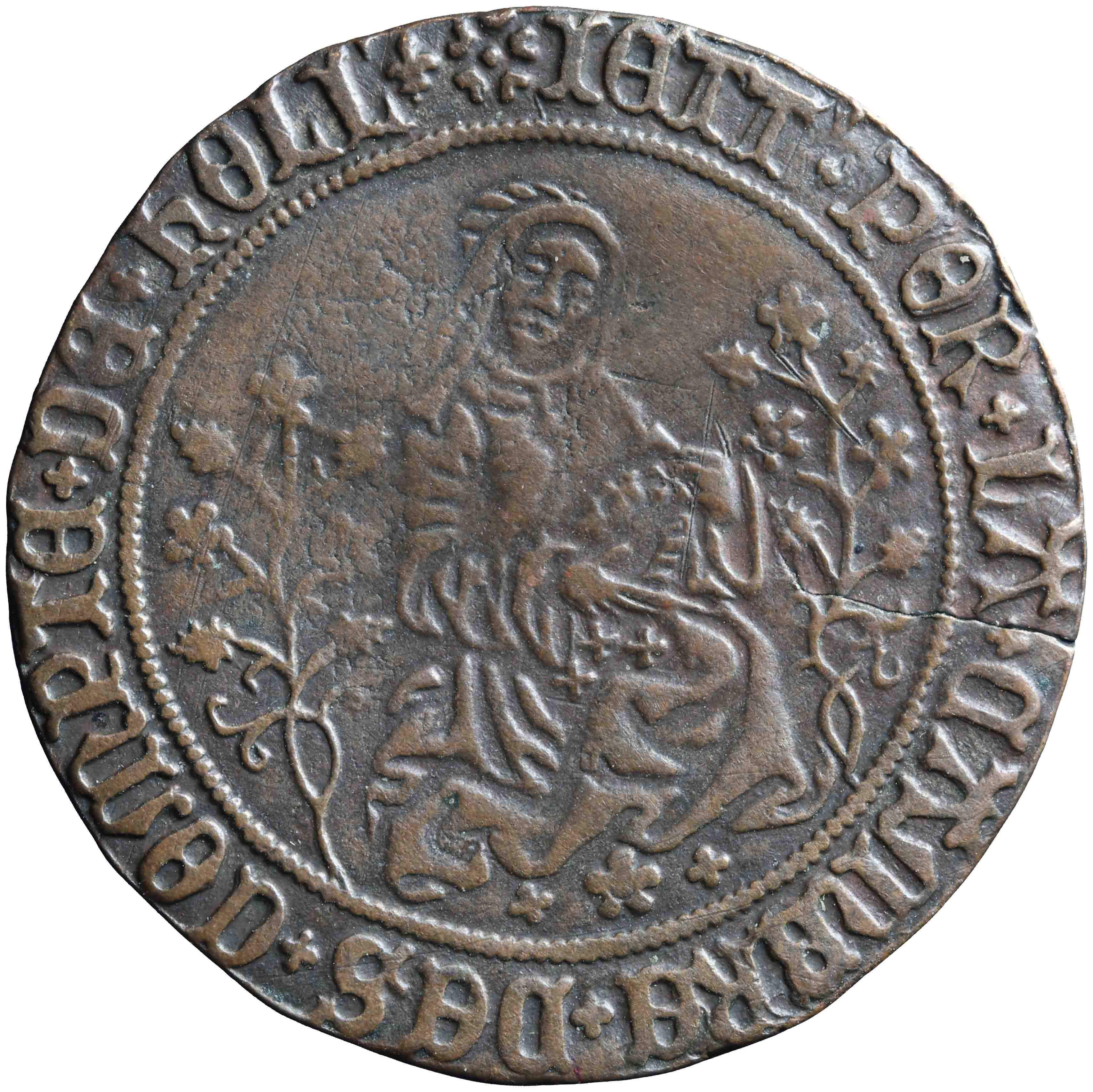 Afbeelding van de voorzijde. rekenpenning. Inventarisnummer:RP-00396