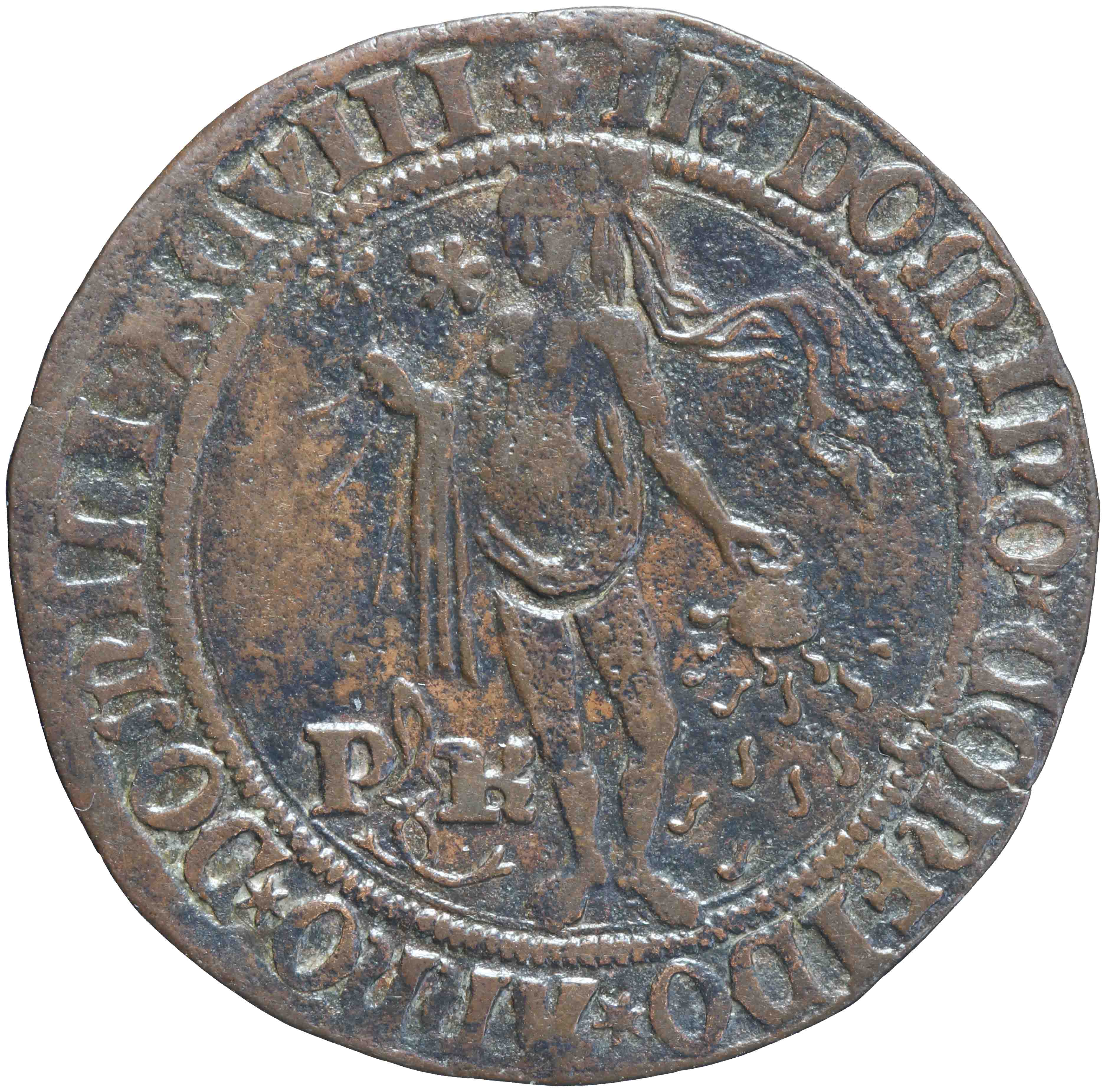 Afbeelding van de voorzijde. rekenpenning. Inventarisnummer:RP-00433