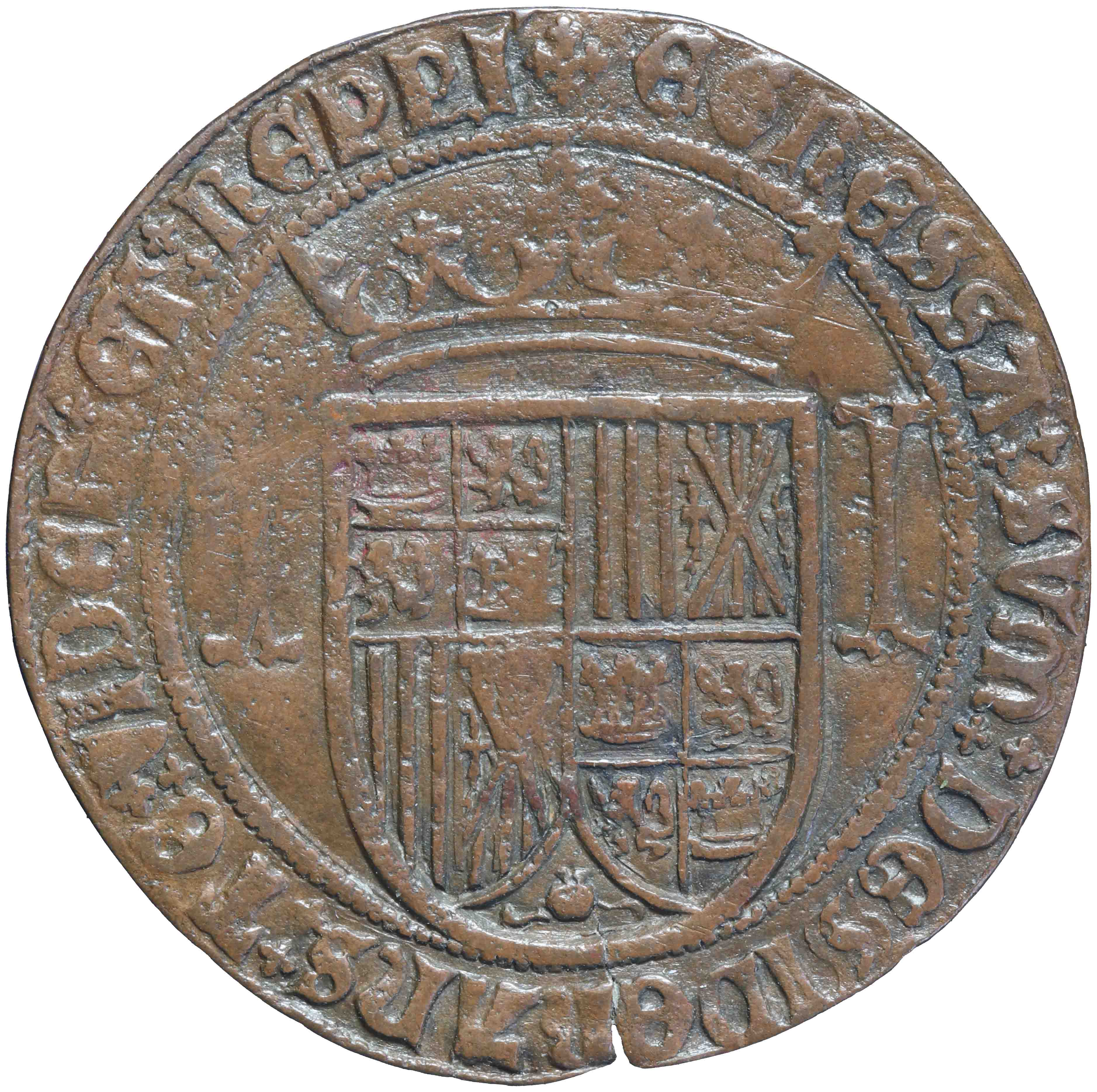Afbeelding van de keerzijde. rekenpenning. Inventarisnummer:RP-00453