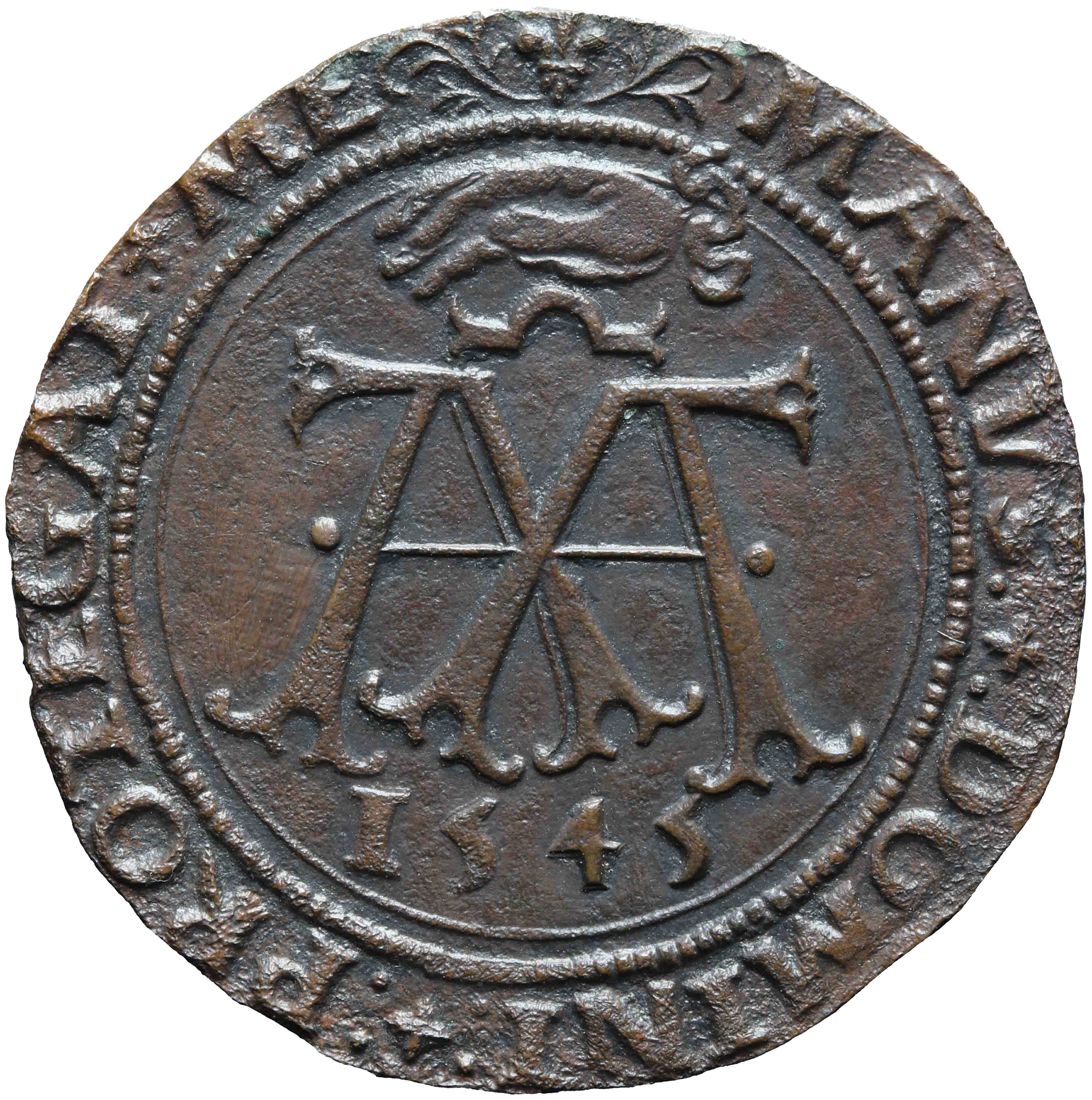 Image of the obverse. rekenpenning. Inventory number:RP-01291