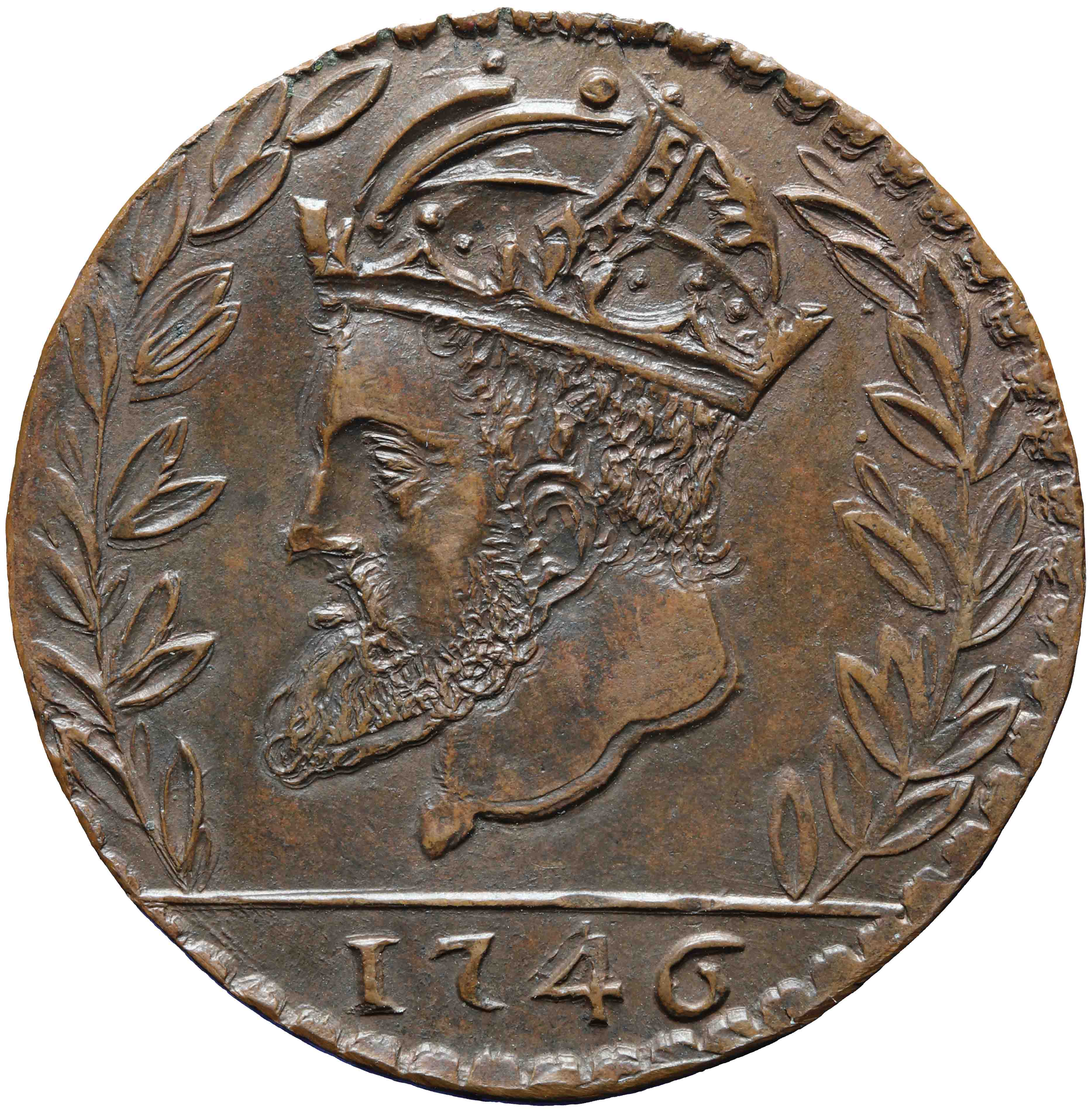 Afbeelding van de voorzijde. rekenpenning. Inventarisnummer:RP-01295