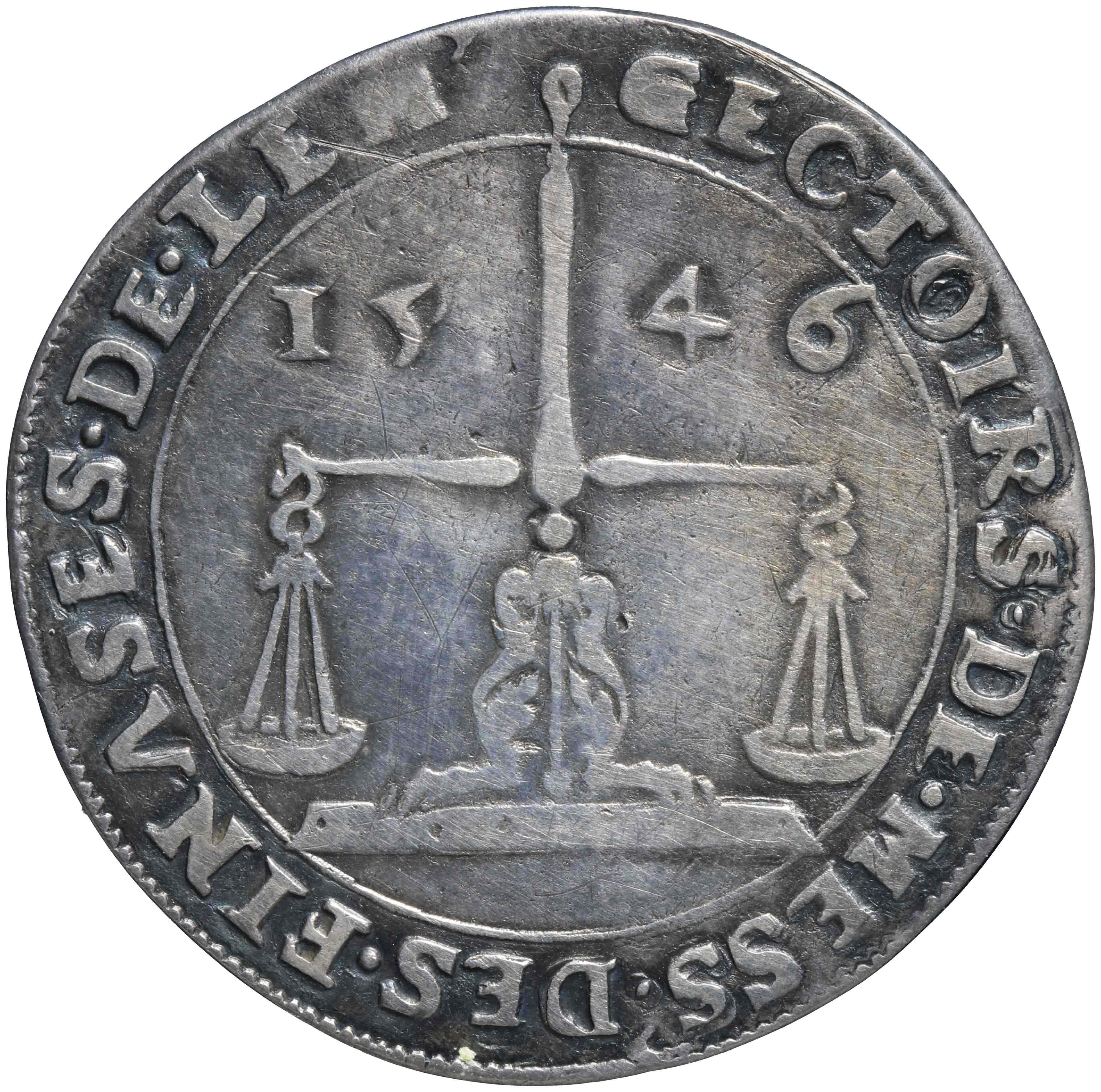 Afbeelding van de keerzijde. rekenpenning. Inventarisnummer:RP-01310