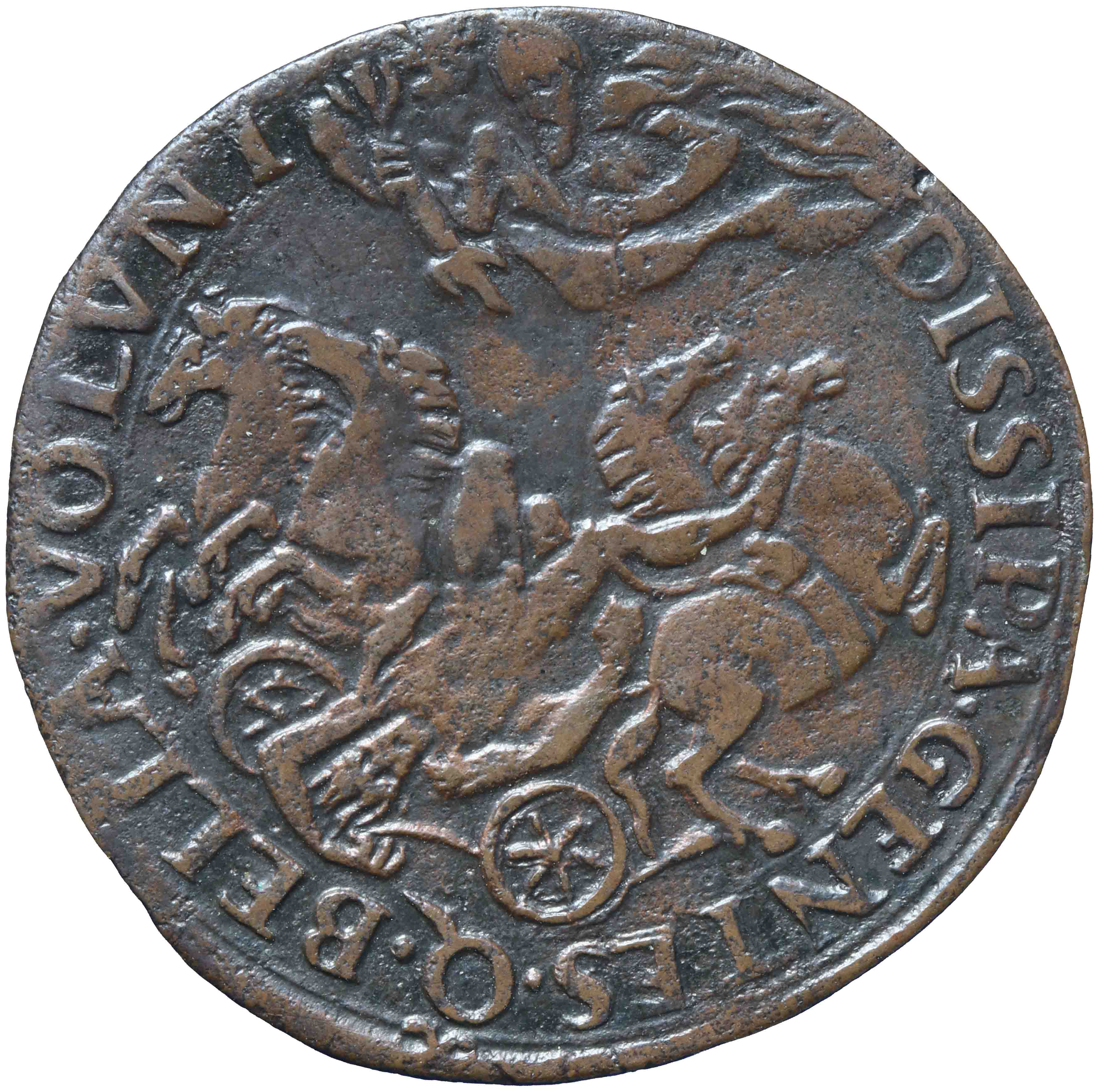 Afbeelding van de keerzijde. rekenpenning. Inventarisnummer:RP-01350