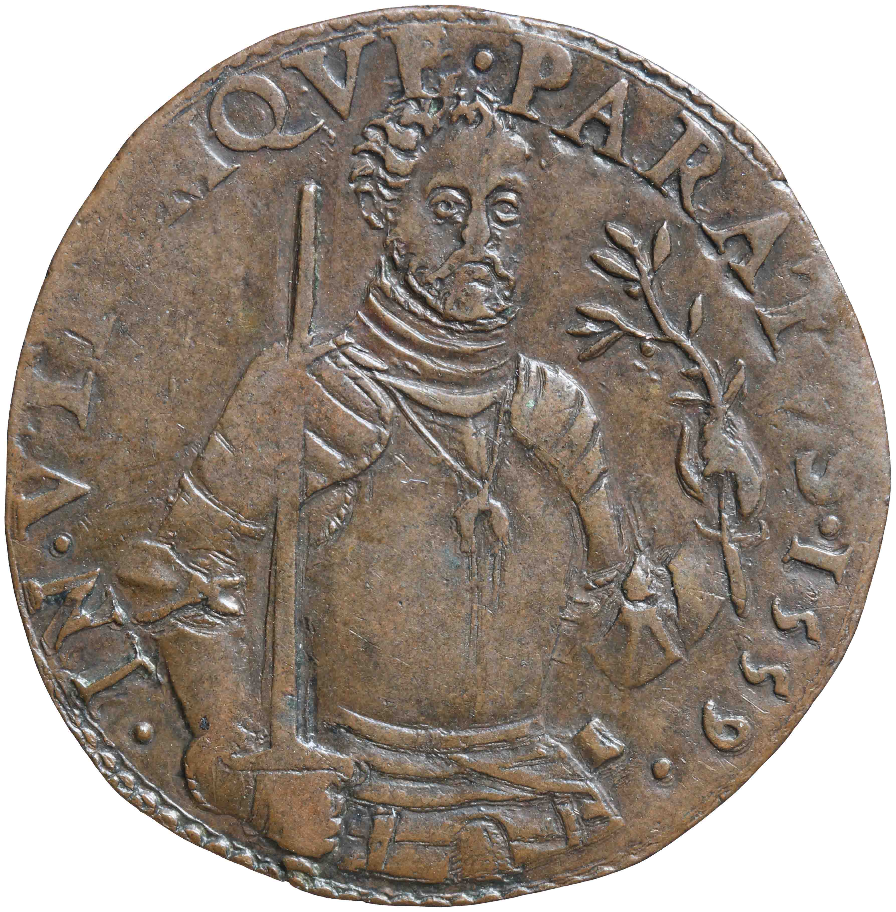Afbeelding van de voorzijde. rekenpenning. Inventarisnummer:RP-01786