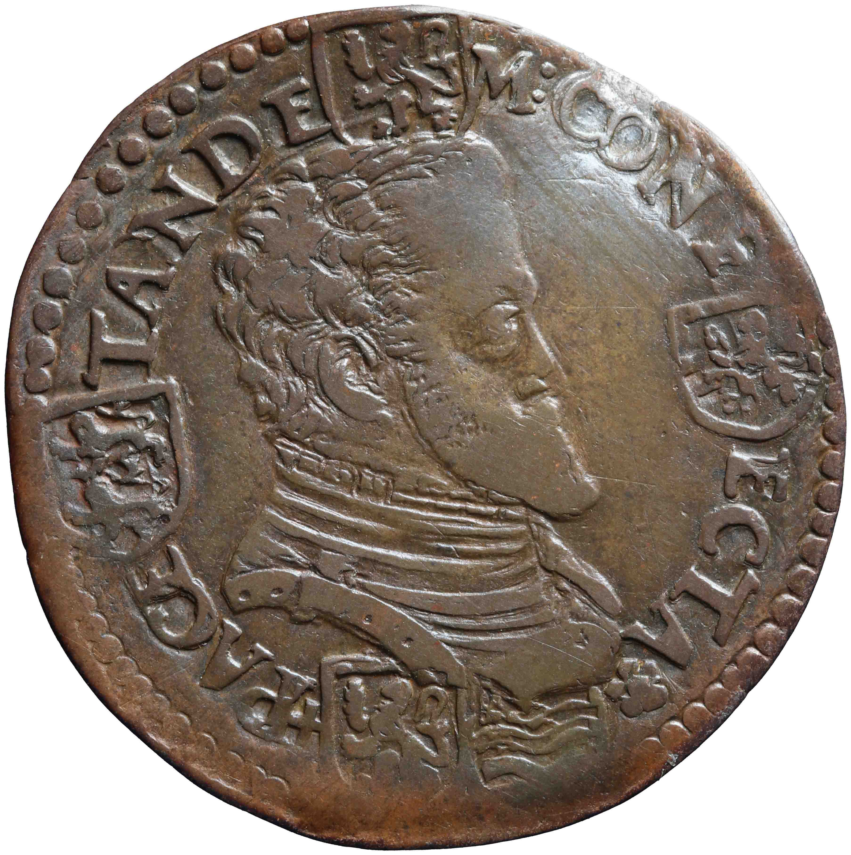 Afbeelding van de voorzijde. rekenpenning. Inventarisnummer:RP-01793