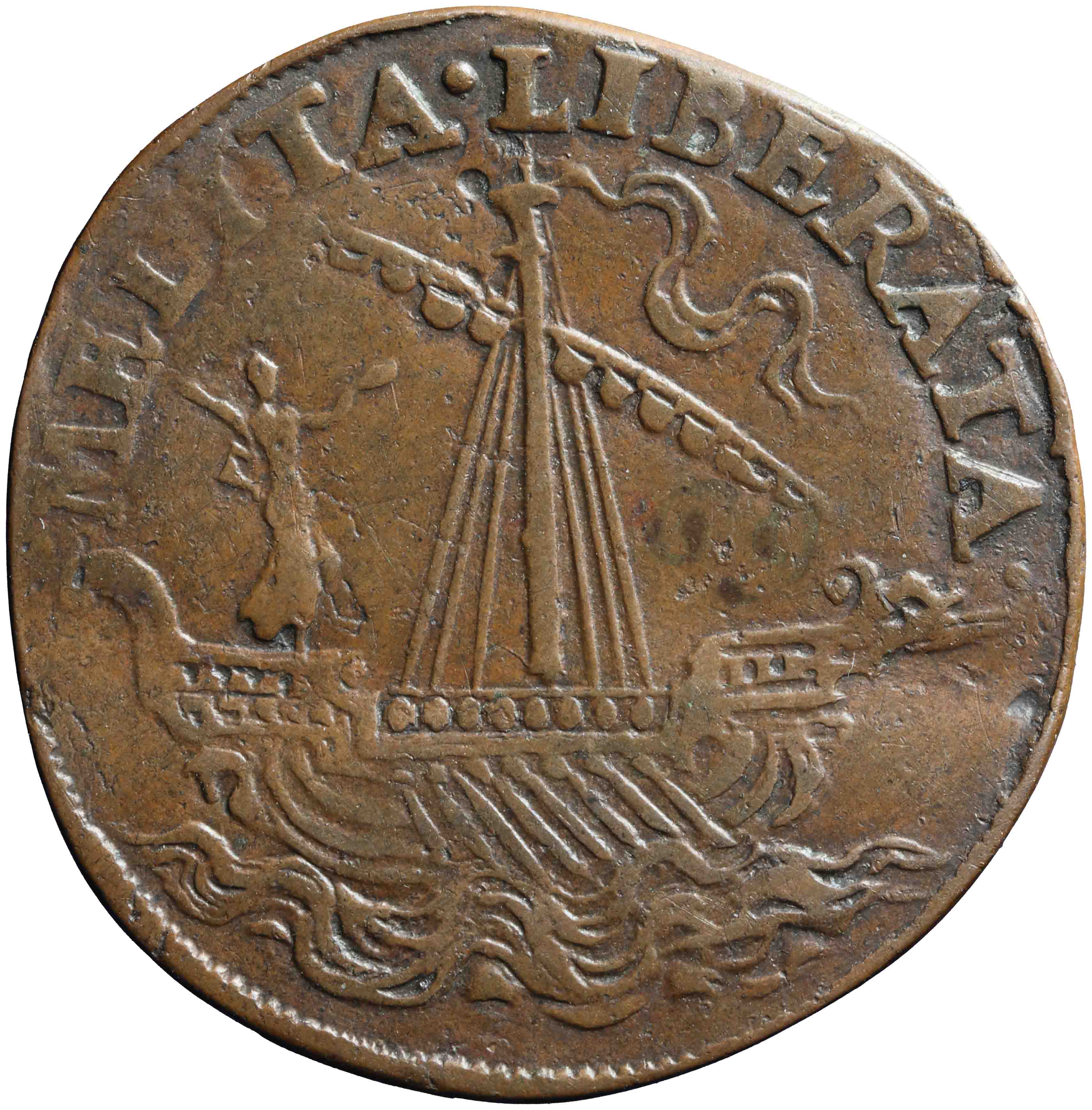 Image of the reverse. rekenpenning. Inventory number:RP-02003