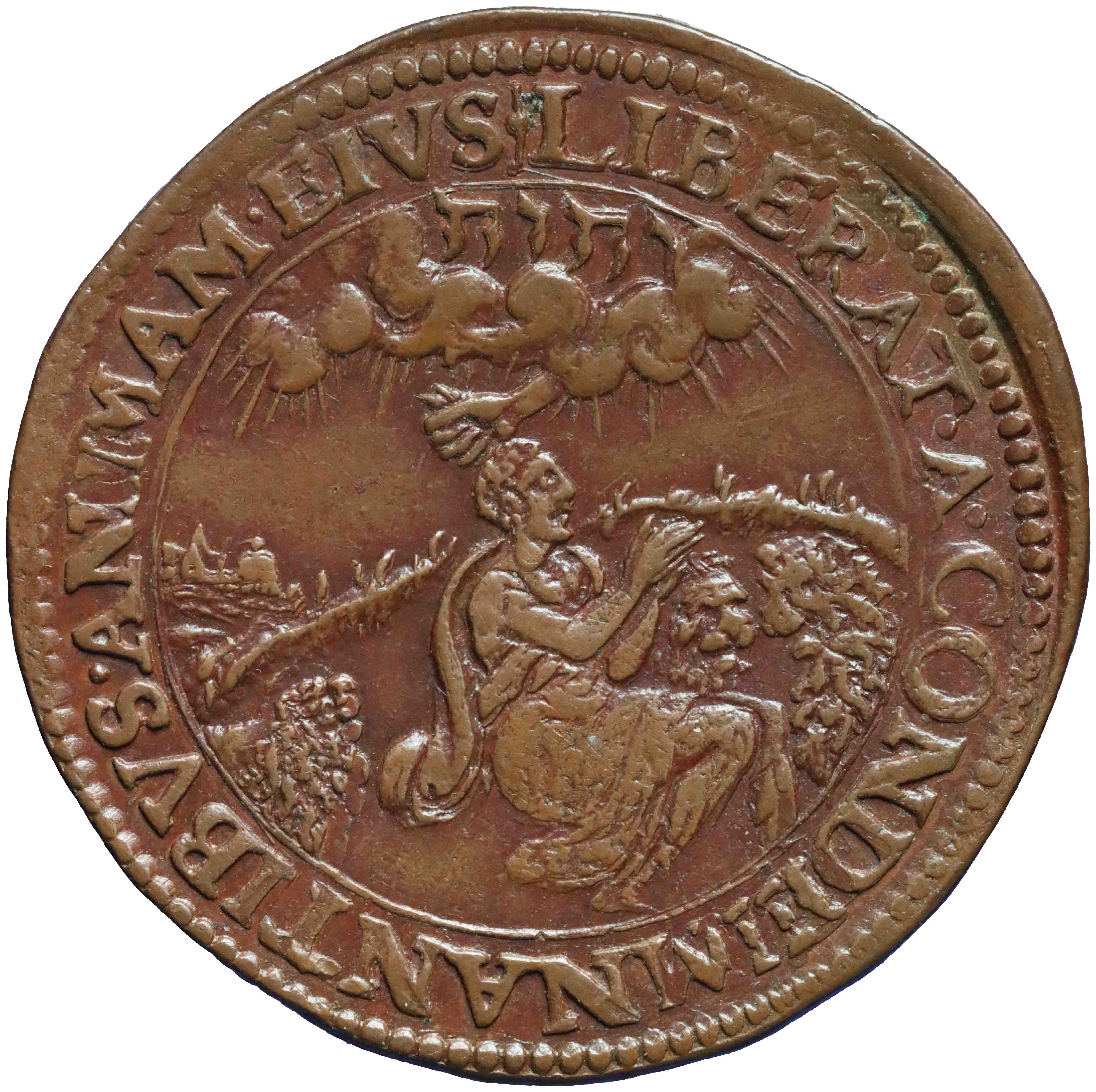Afbeelding van de keerzijde. rekenpenning. Inventarisnummer:RP-02420