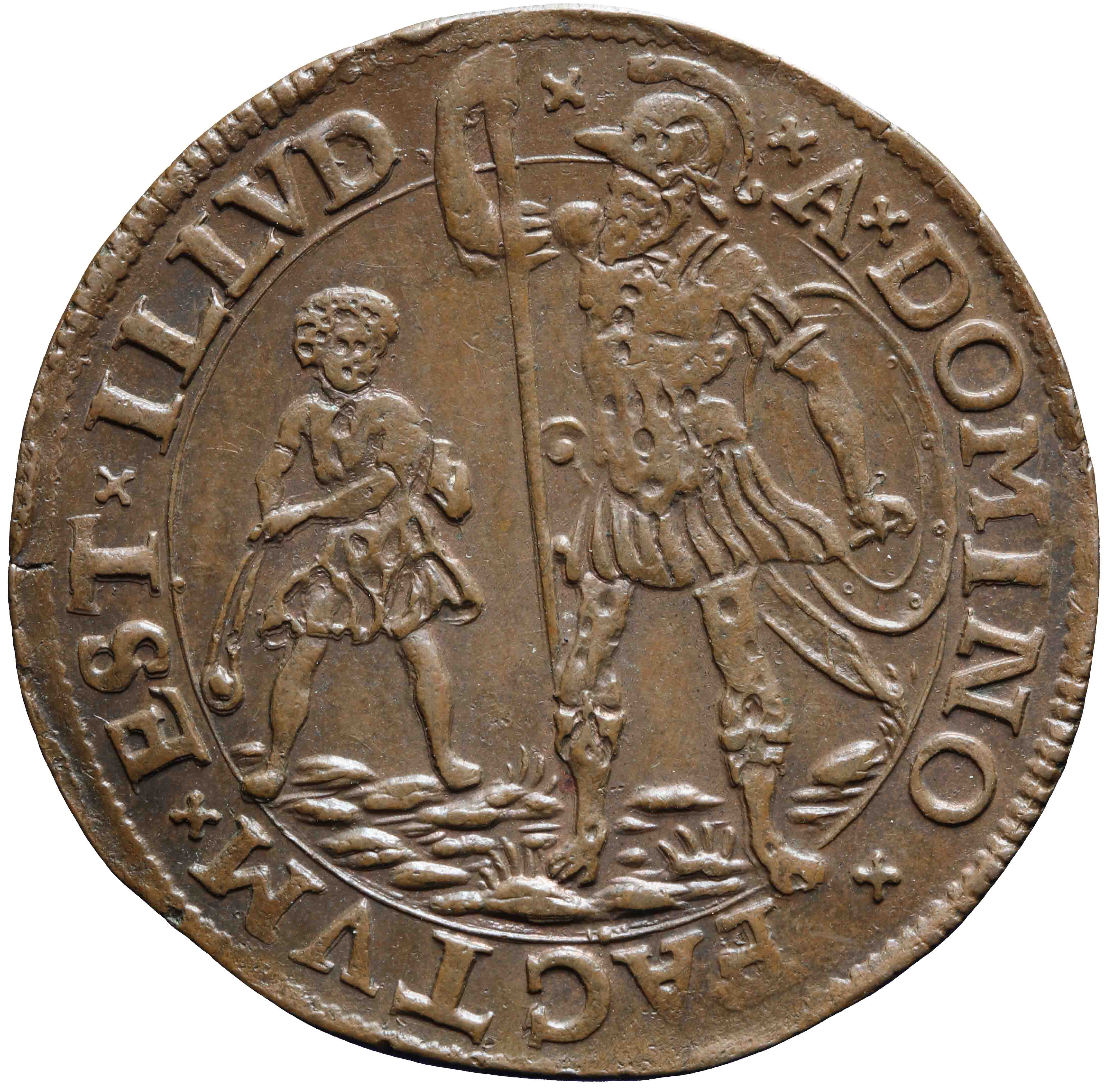 Afbeelding van de voorzijde. rekenpenning. Inventarisnummer:RP-02596