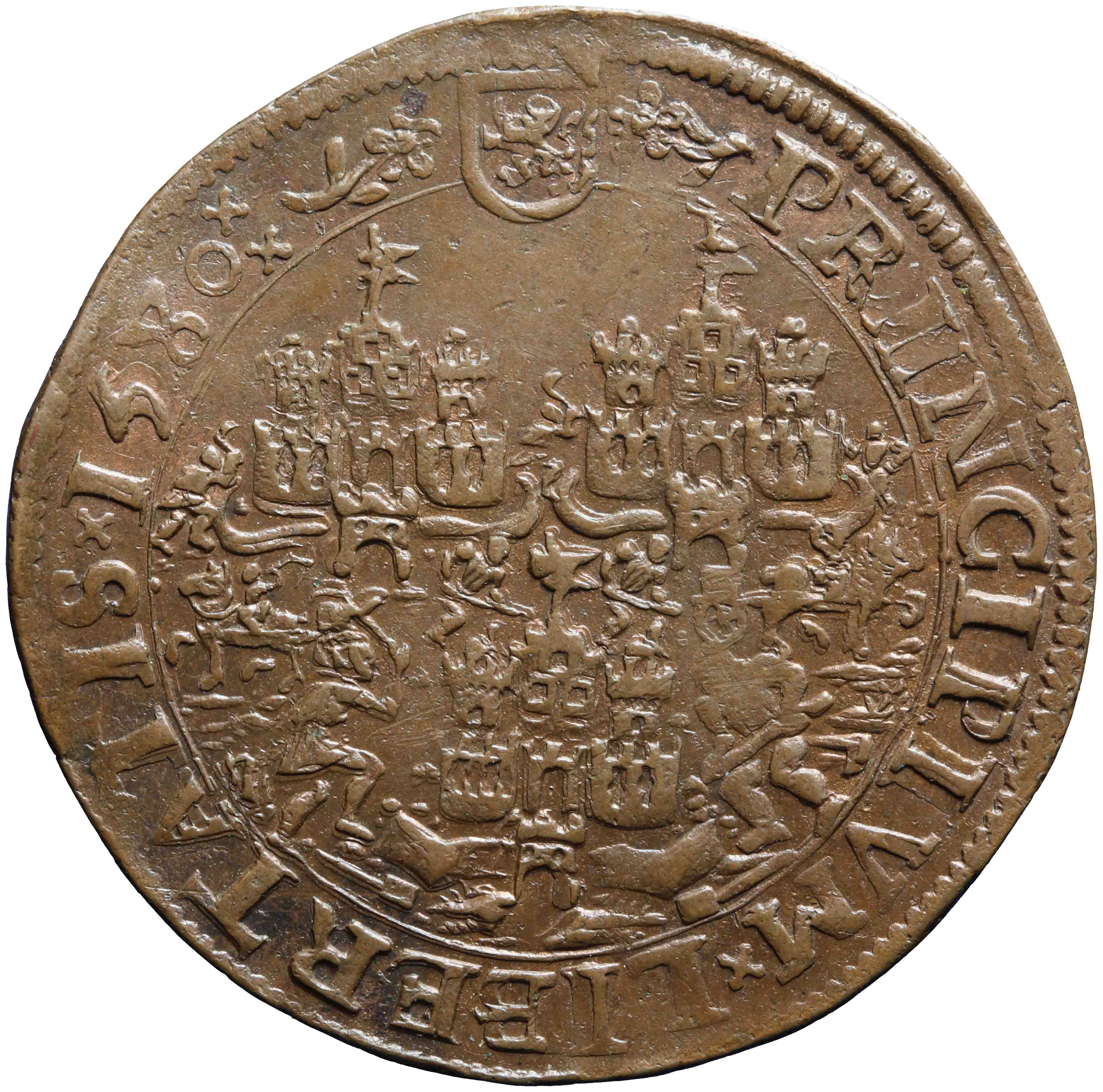 Afbeelding van de keerzijde. rekenpenning. Inventarisnummer:RP-02596
