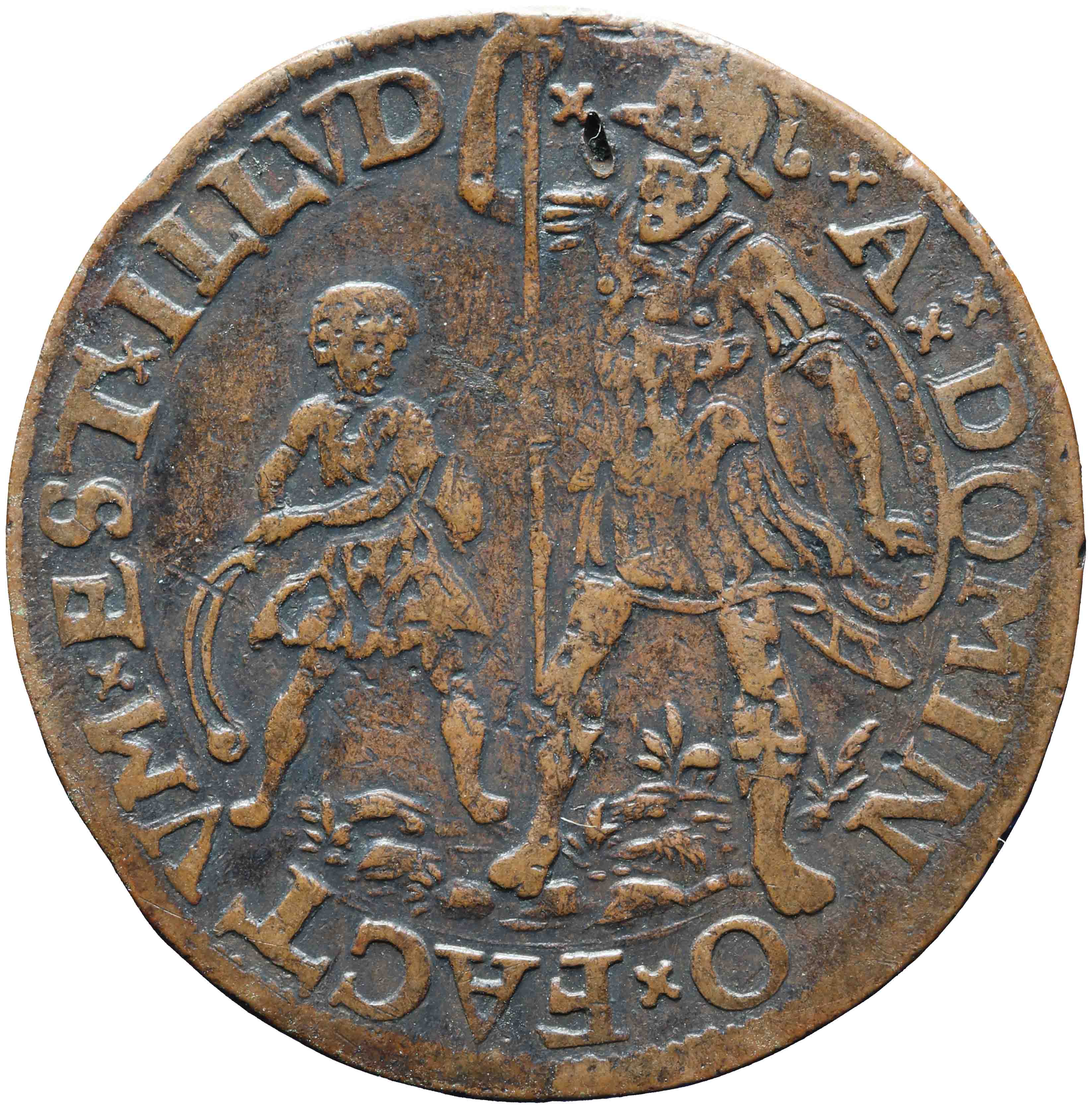 Afbeelding van de keerzijde. rekenpenning. Inventarisnummer:RP-02597