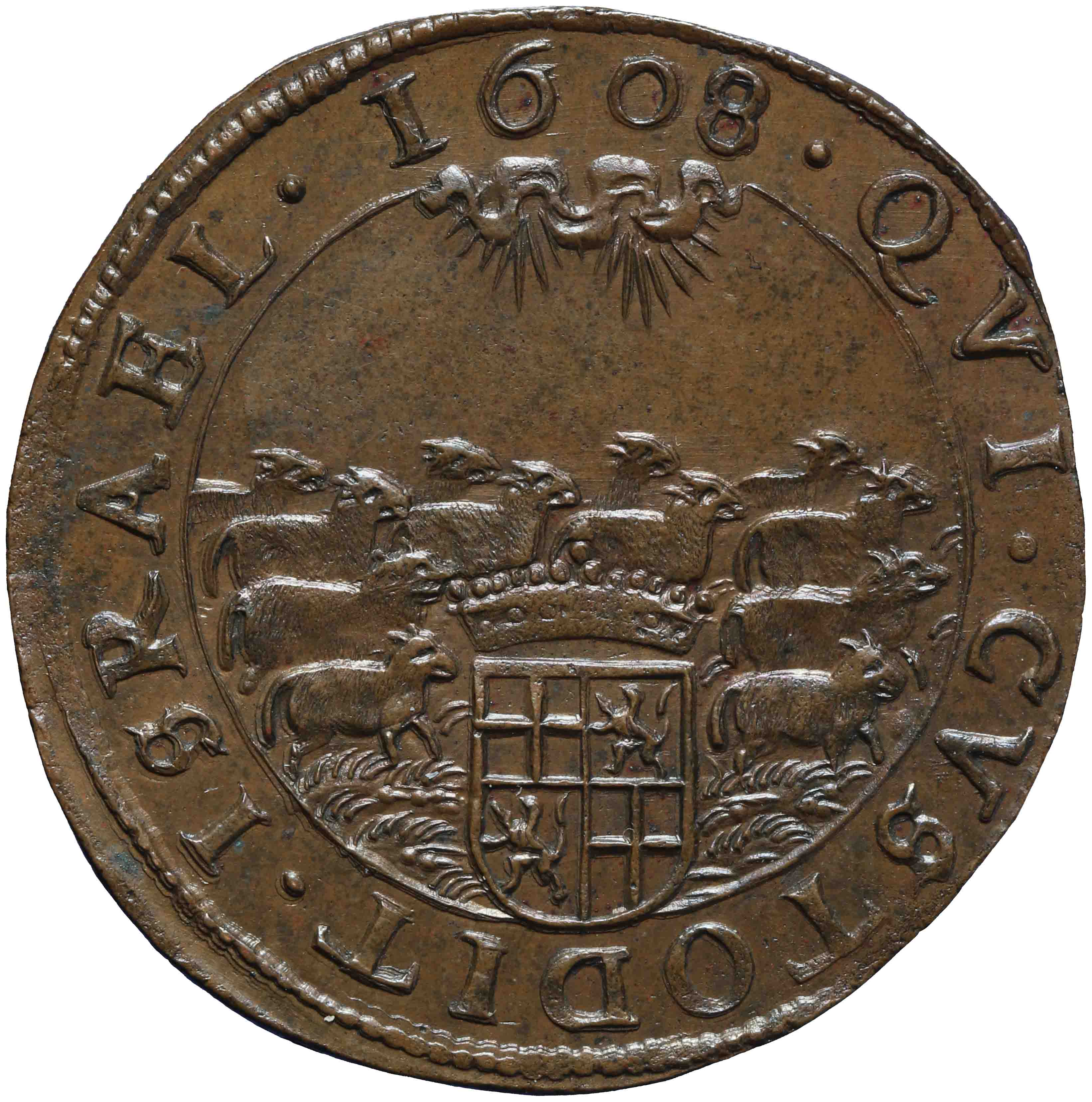 Afbeelding van de keerzijde. rekenpenning. Inventarisnummer:RP-03903