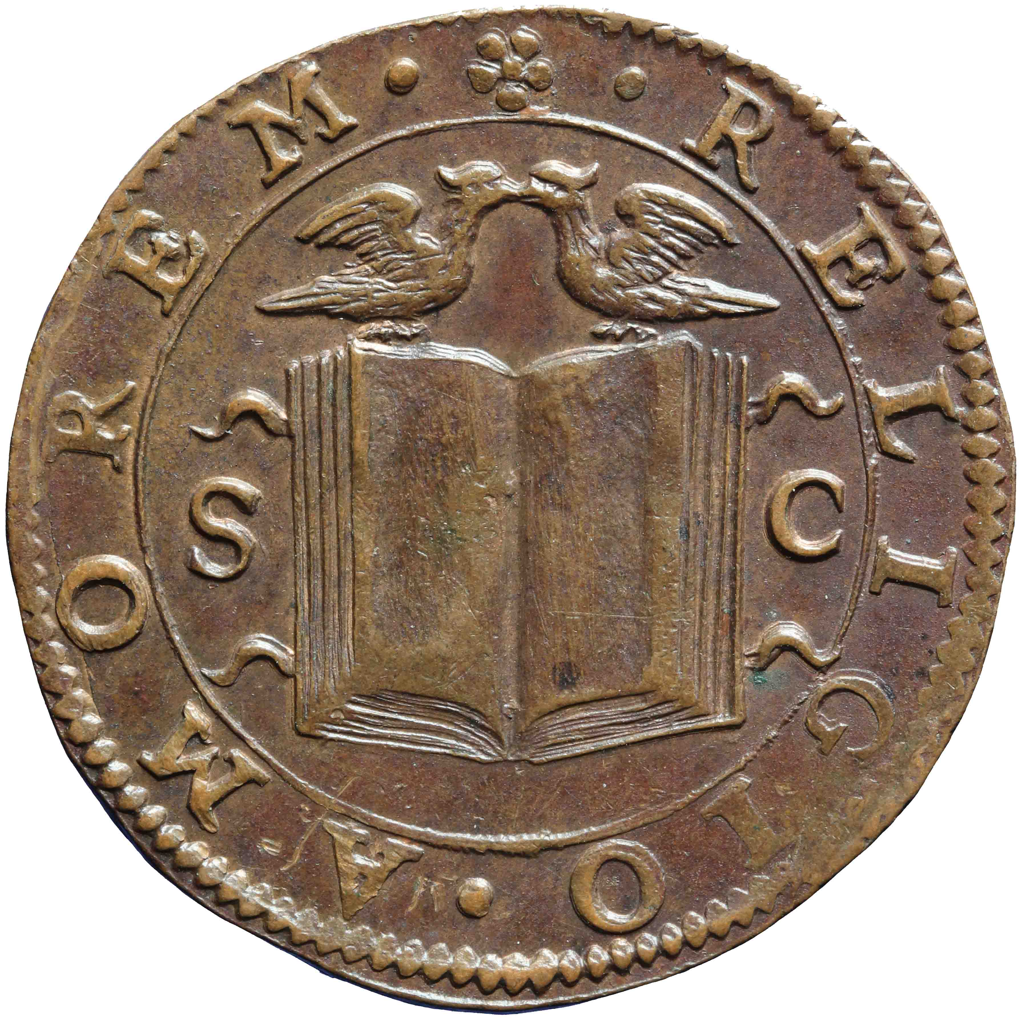 Afbeelding van de voorzijde. rekenpenning. Inventarisnummer:RP-03966