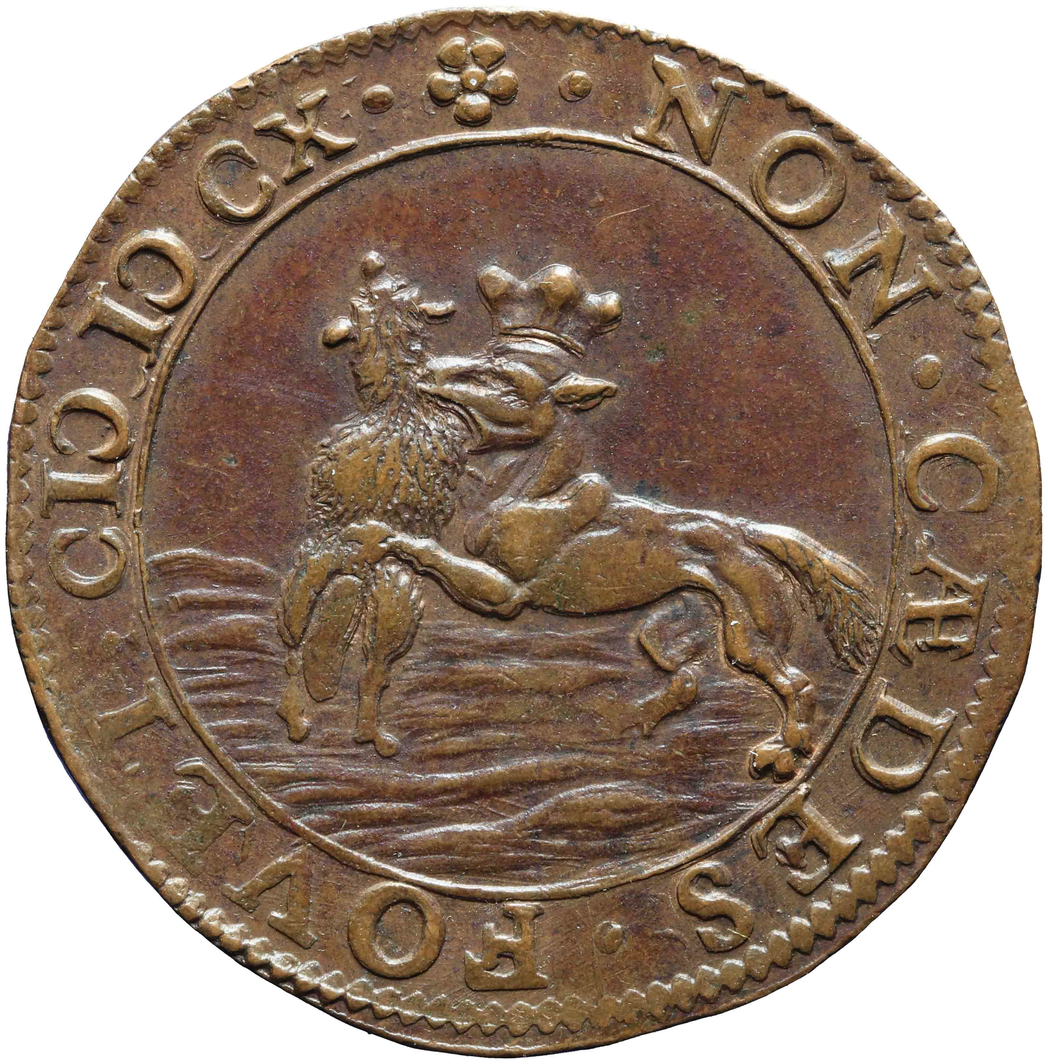 Afbeelding van de keerzijde. rekenpenning. Inventarisnummer:RP-03966