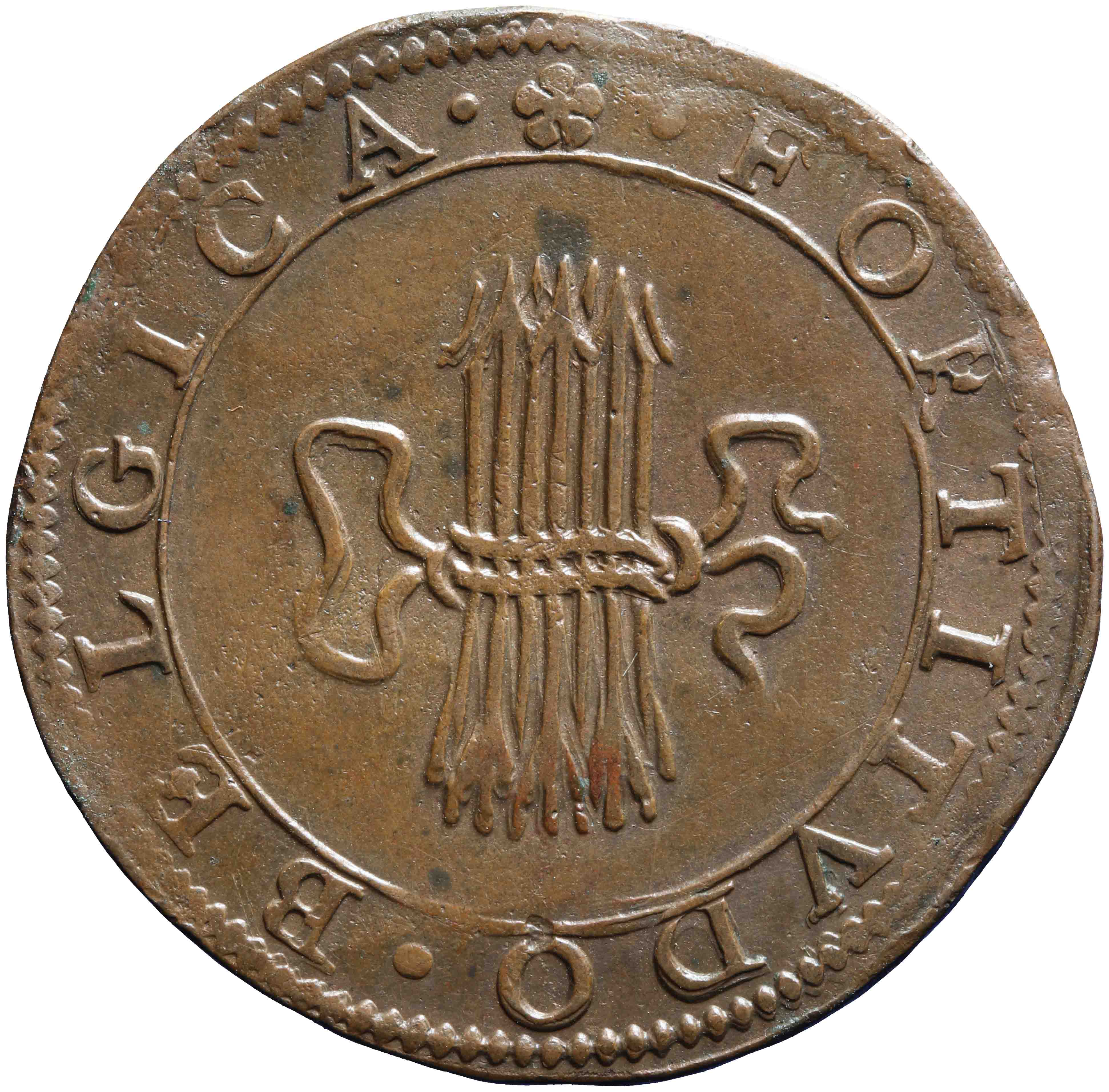 Afbeelding van de voorzijde. rekenpenning. Inventarisnummer:RP-03980