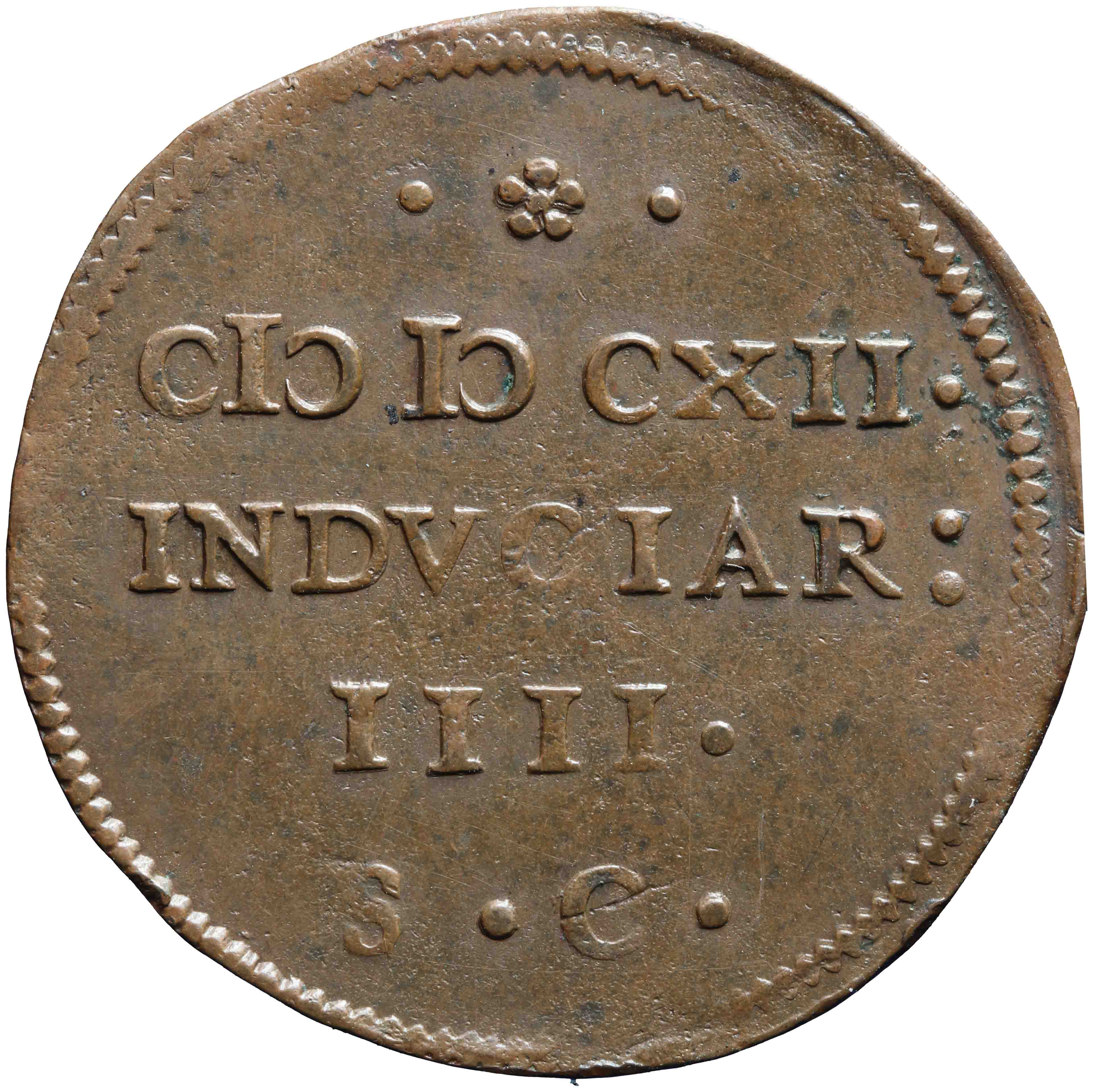 Afbeelding van de keerzijde. rekenpenning. Inventarisnummer:RP-03980