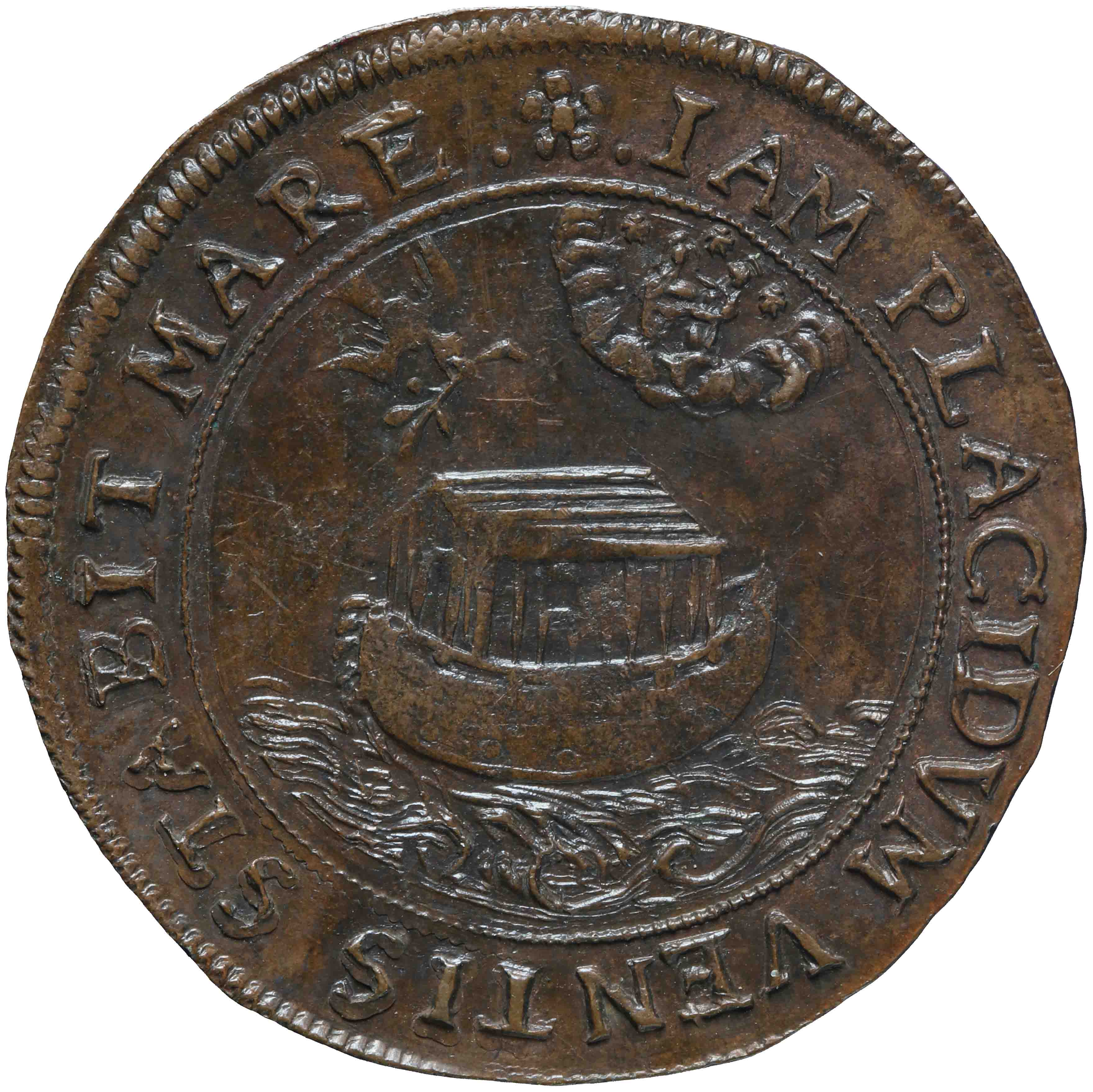 Afbeelding van de voorzijde. rekenpenning. Inventarisnummer:RP-04375