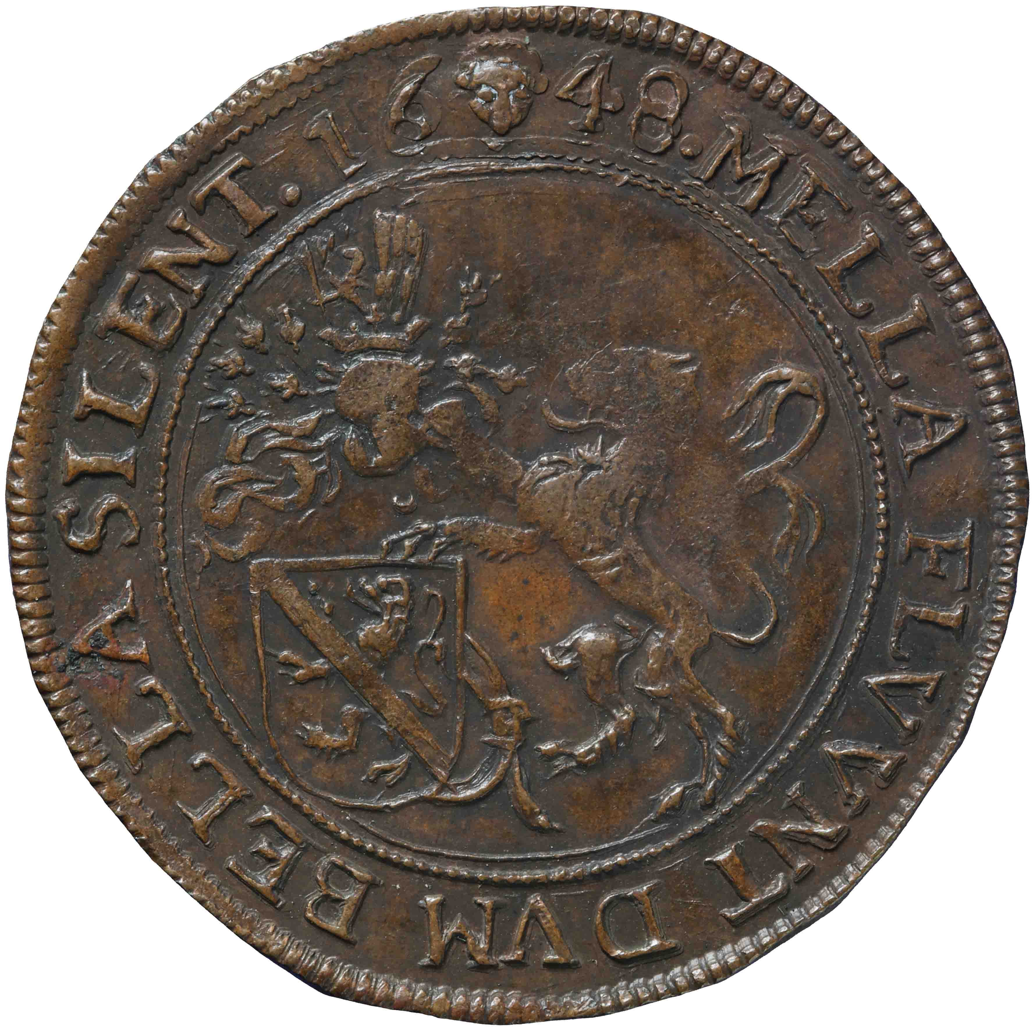 Afbeelding van de keerzijde. rekenpenning. Inventarisnummer:RP-04375