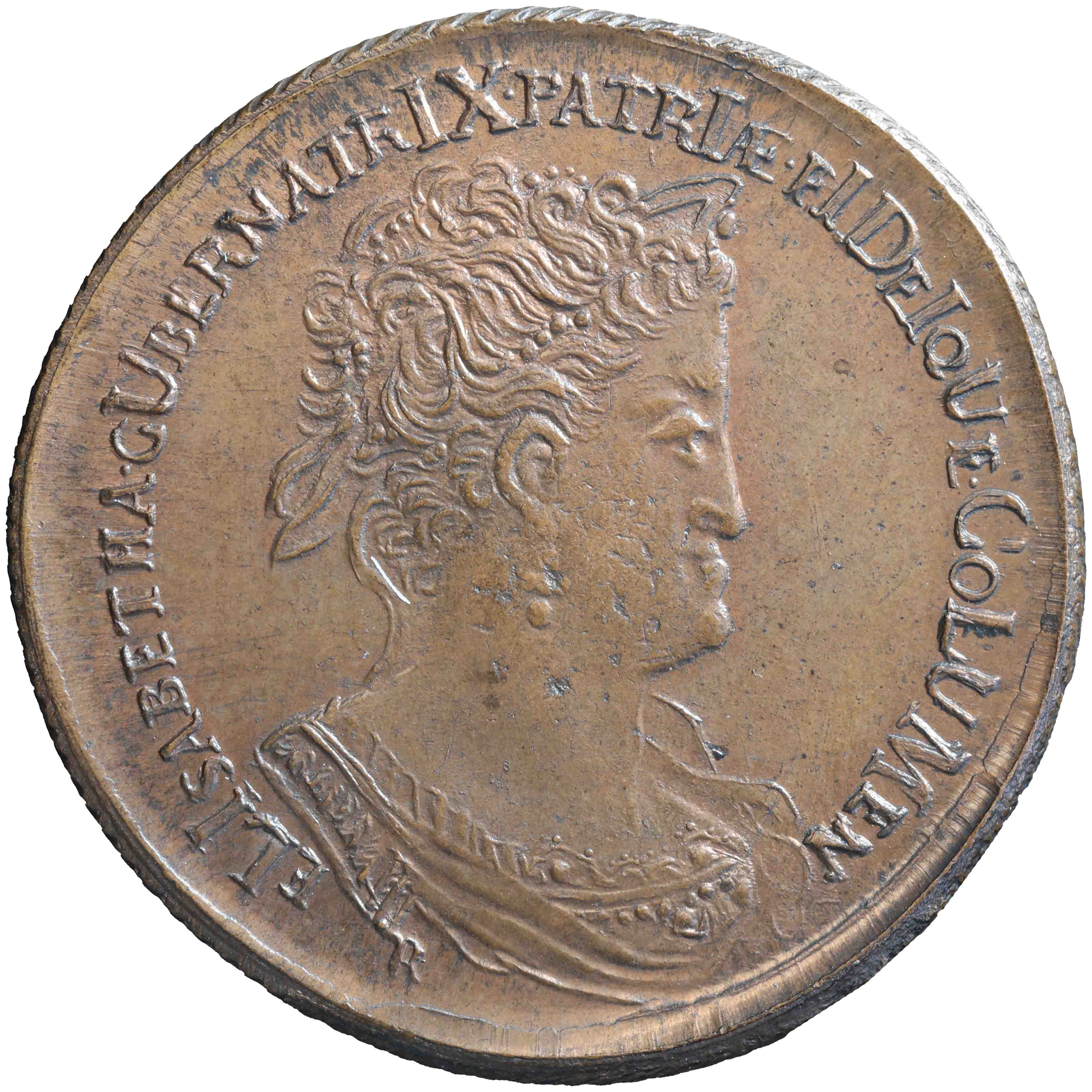 Afbeelding van de voorzijde. rekenpenning. Inventarisnummer:RP-04989