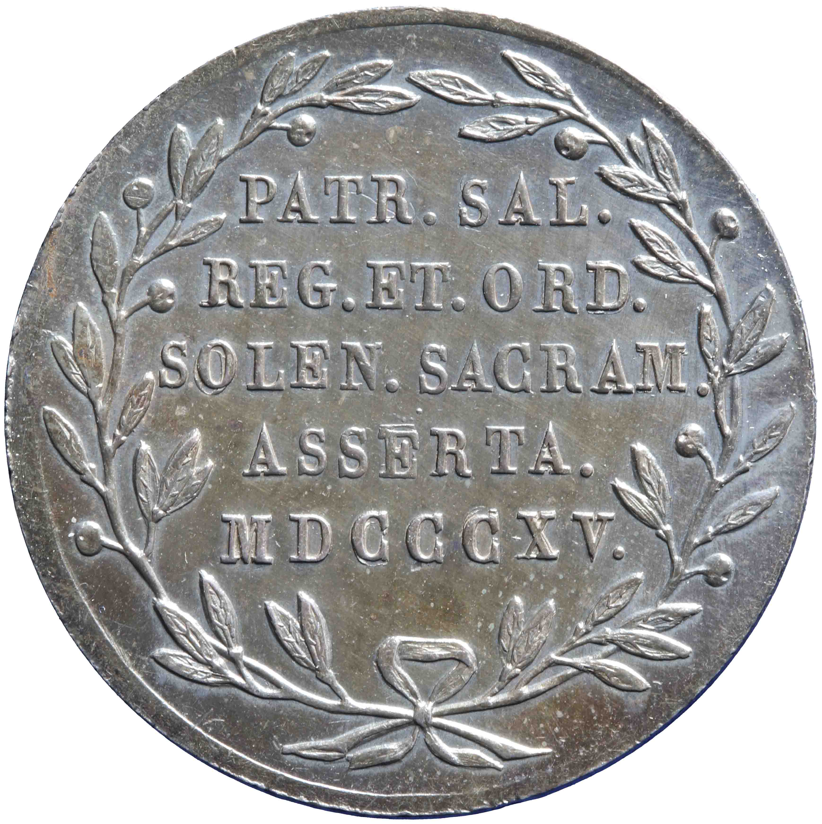 Afbeelding van de keerzijde. Inhuldiging van de souvereine vorst tot koning der Nederlanden (Willem I). Inventarisnummer:RP-05106