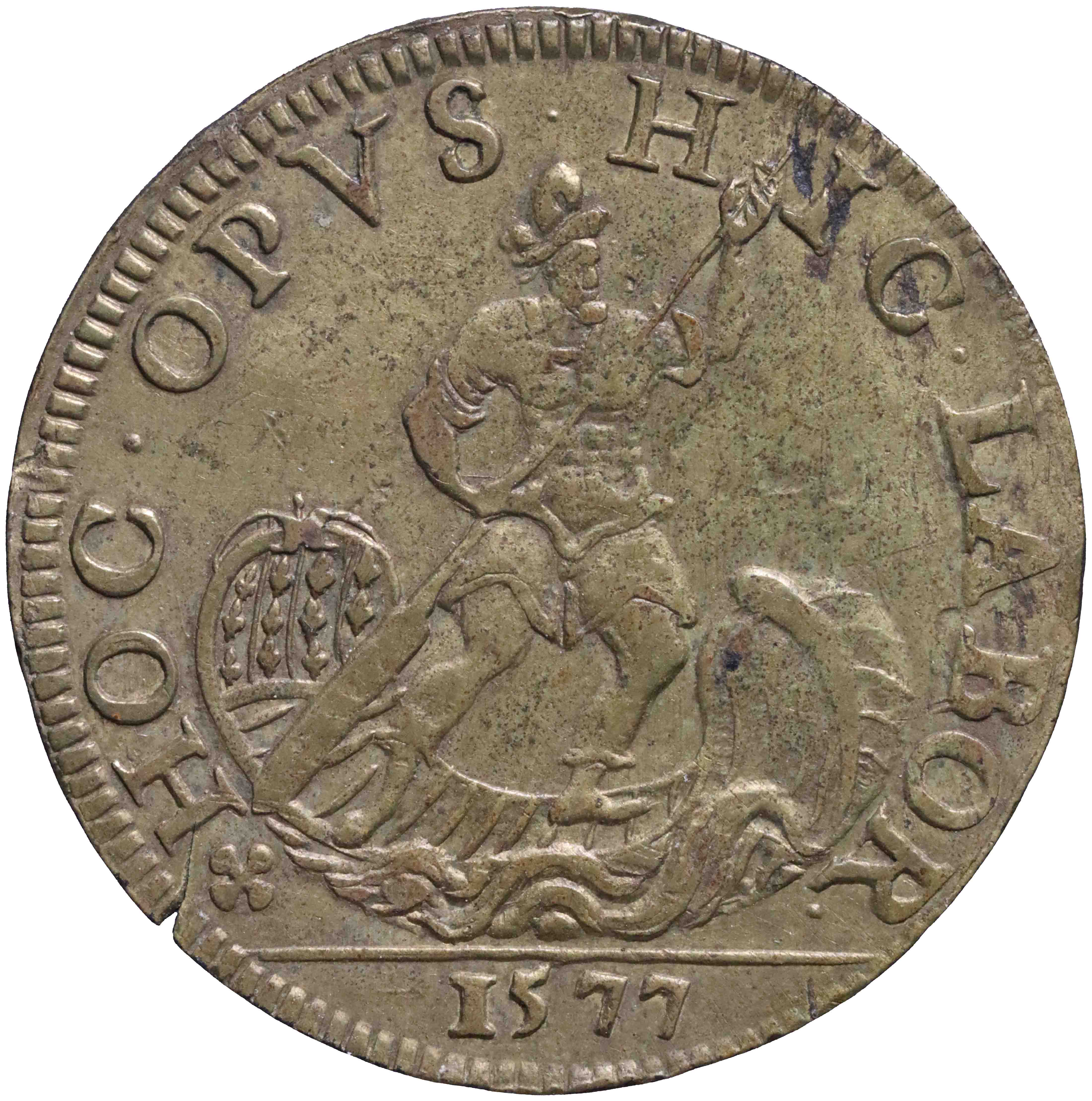 Afbeelding van de keerzijde. rekenpenning. Inventarisnummer:RP-05184