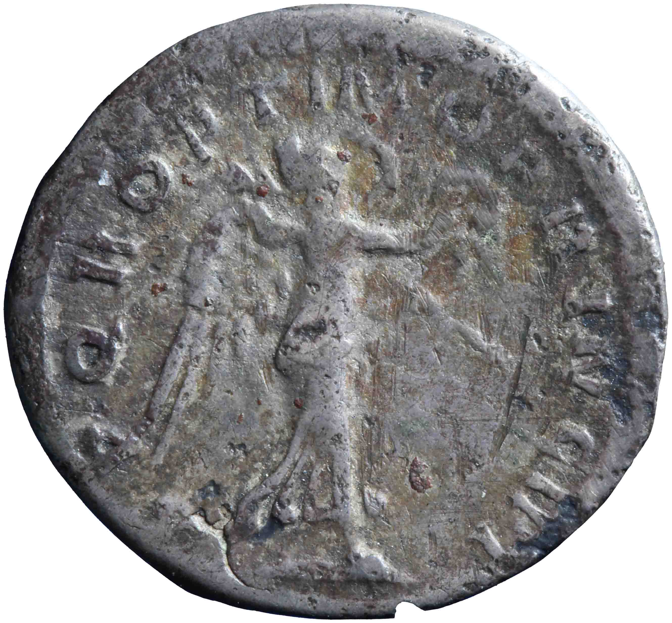 Afbeelding van de keerzijde. quinarius. Inventarisnummer:SC-00881