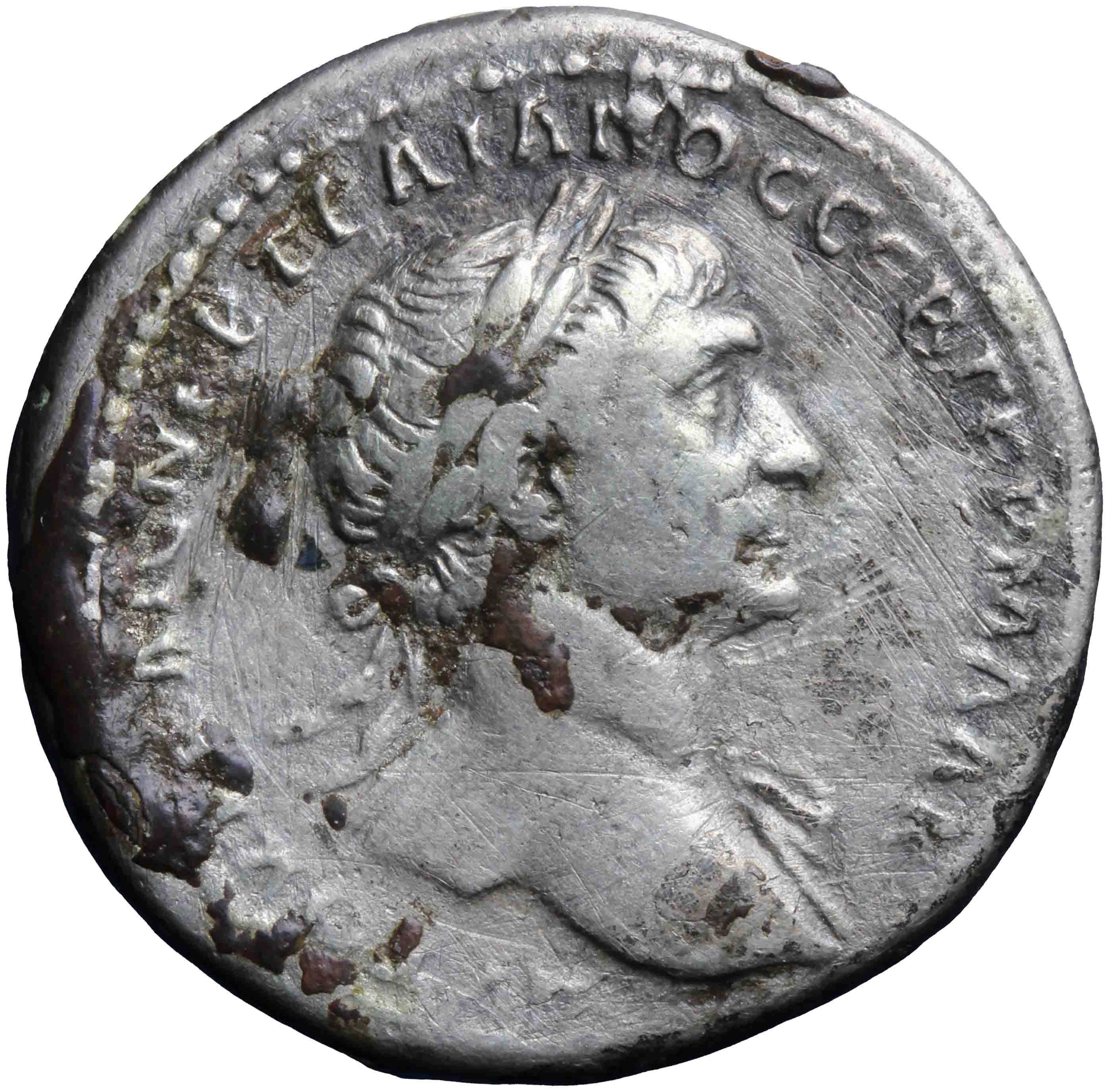 Afbeelding van de voorzijde. tridrachm. Inventarisnummer:SC-02823