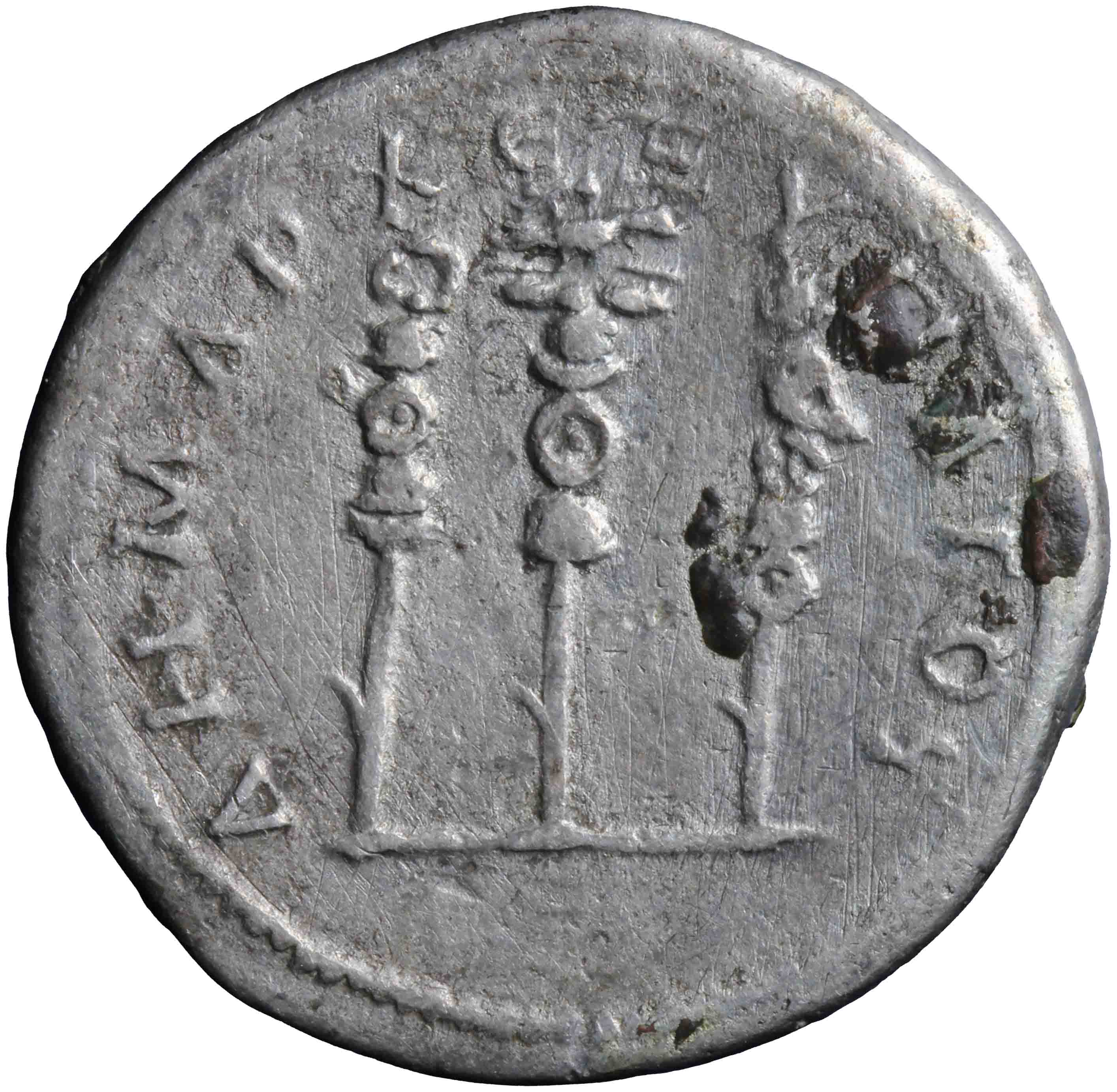 Afbeelding van de keerzijde. tridrachm. Inventarisnummer:SC-02823