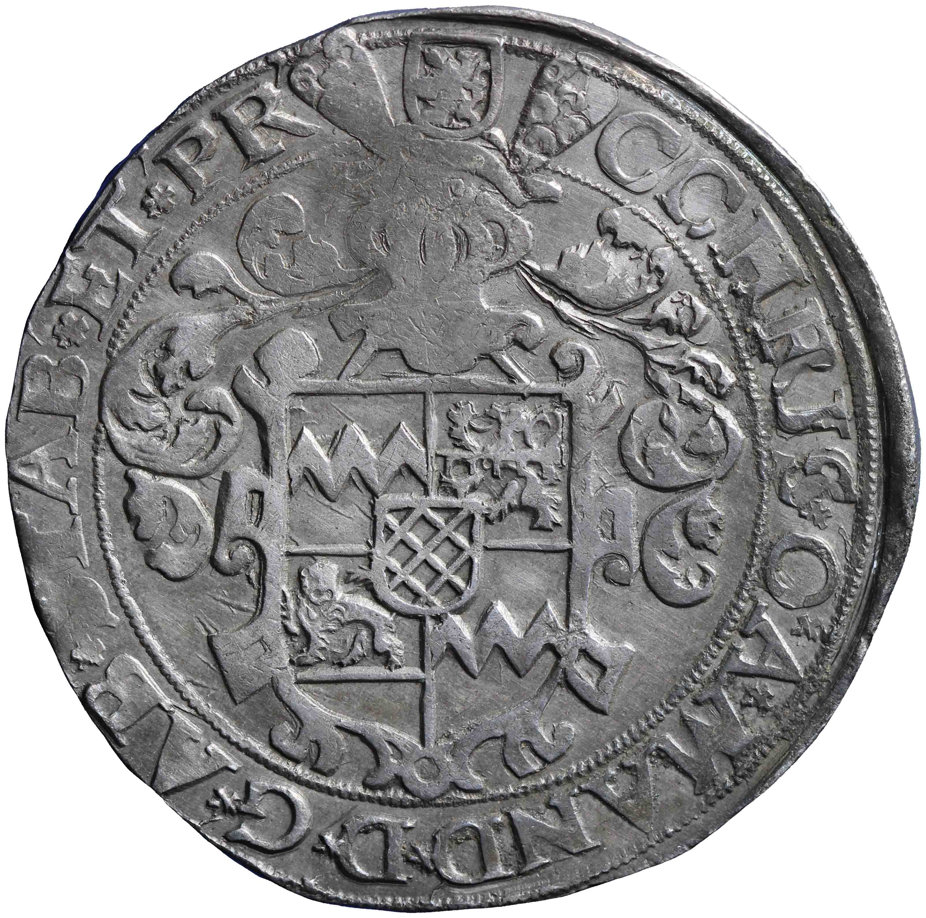 Afbeelding van de keerzijde. daalder ; écu. Inventarisnummer:VO-00175