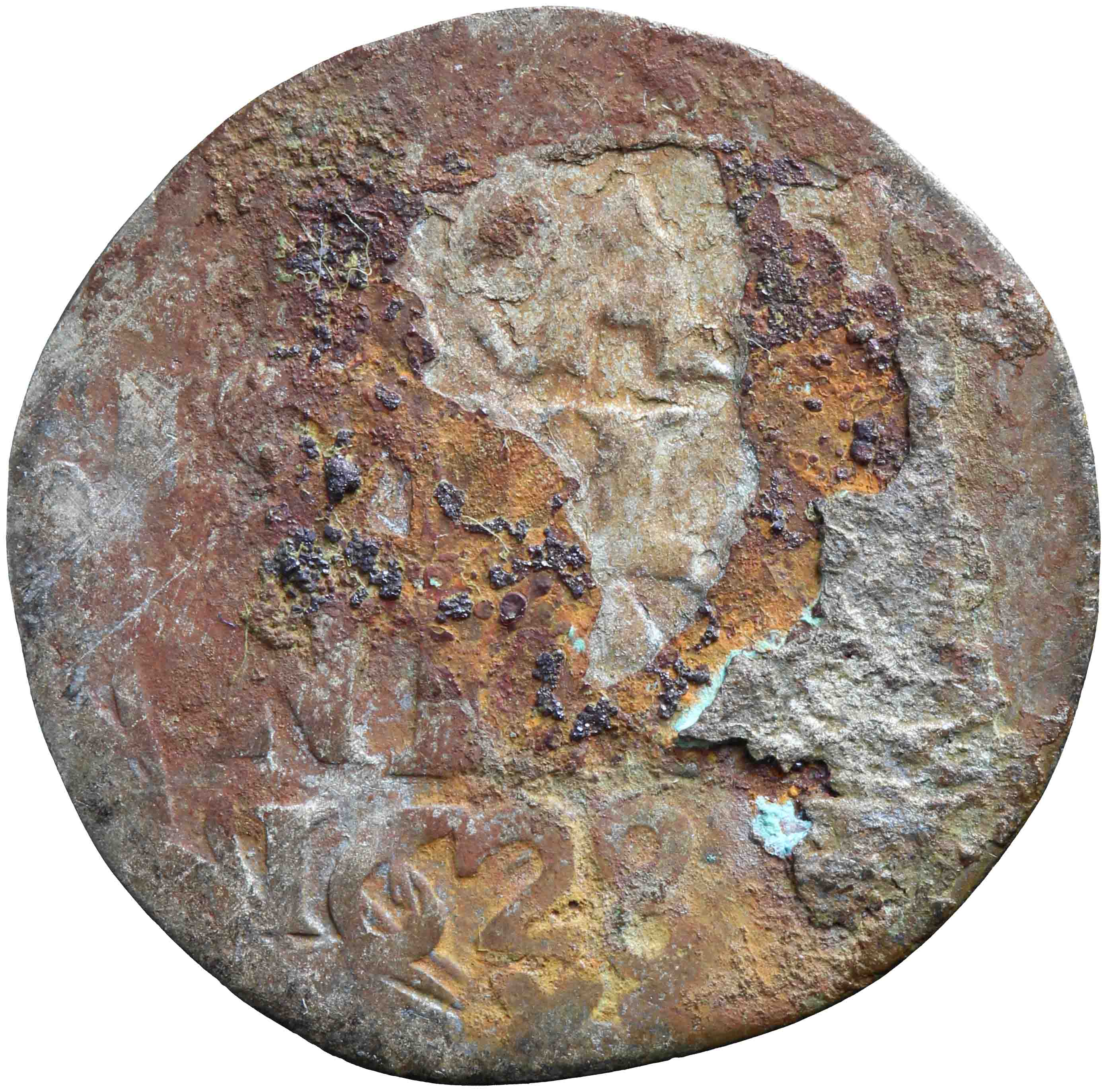 Afbeelding van de keerzijde. stuiver. Inventarisnummer:VO-00243