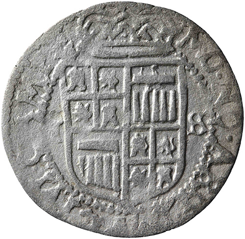 Afbeelding van de voorzijde. stuiver. Inventarisnummer:VO-00290