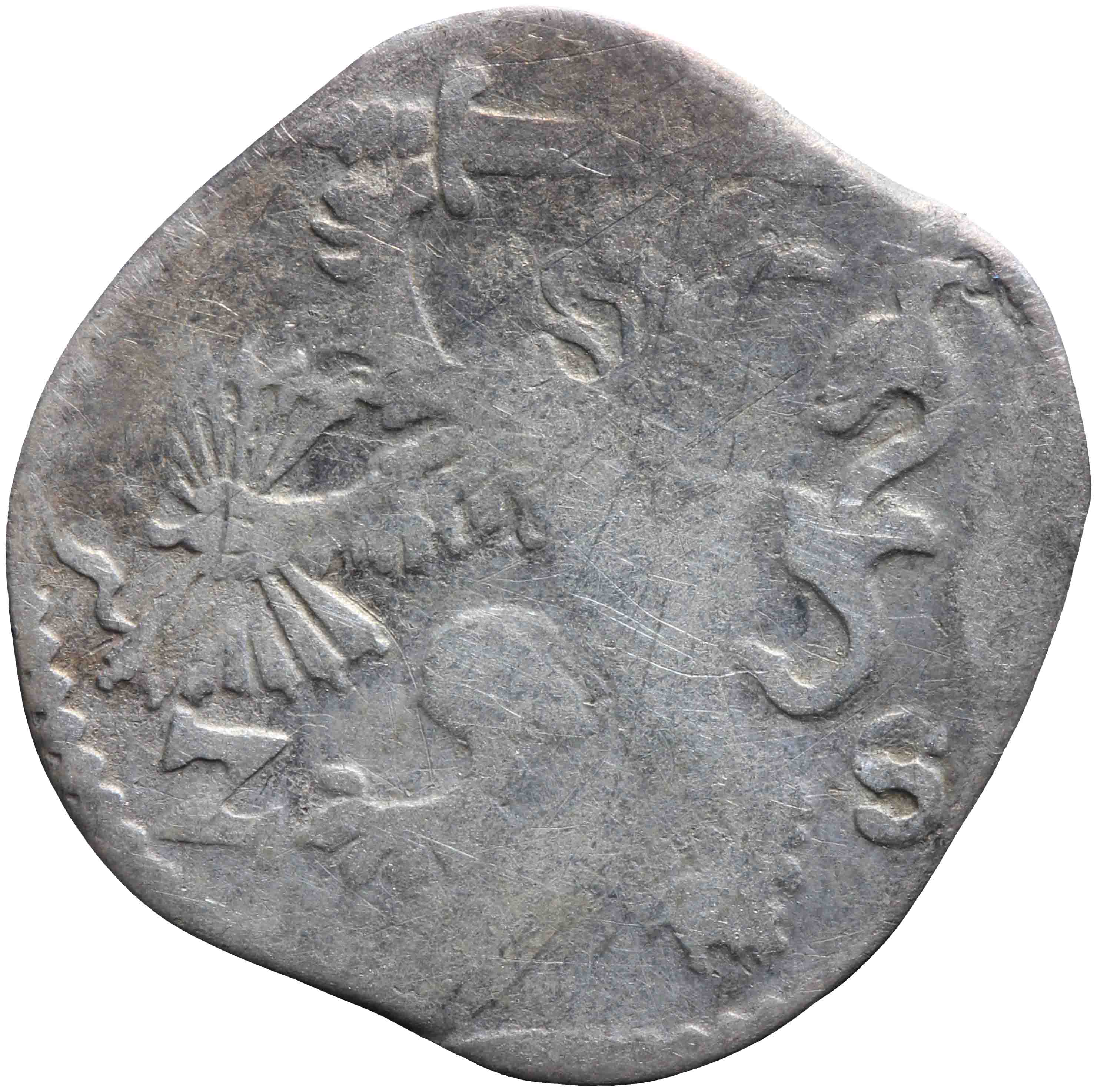 Afbeelding van de voorzijde. dubbele stuiver. Inventarisnummer:VO-00368