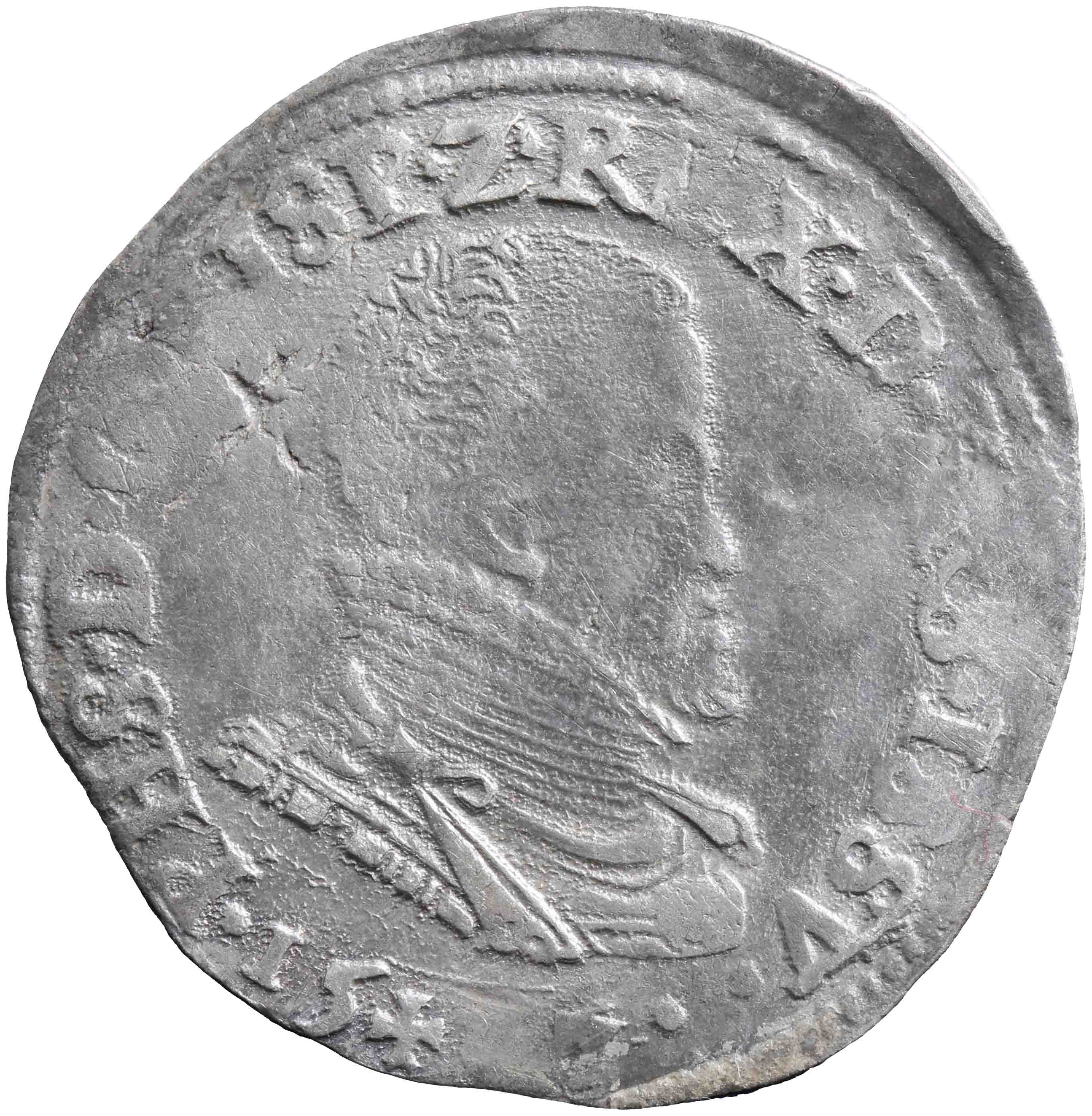 Afbeelding van de voorzijde. vijfde Philipsdaalder. Inventarisnummer:VO-00370